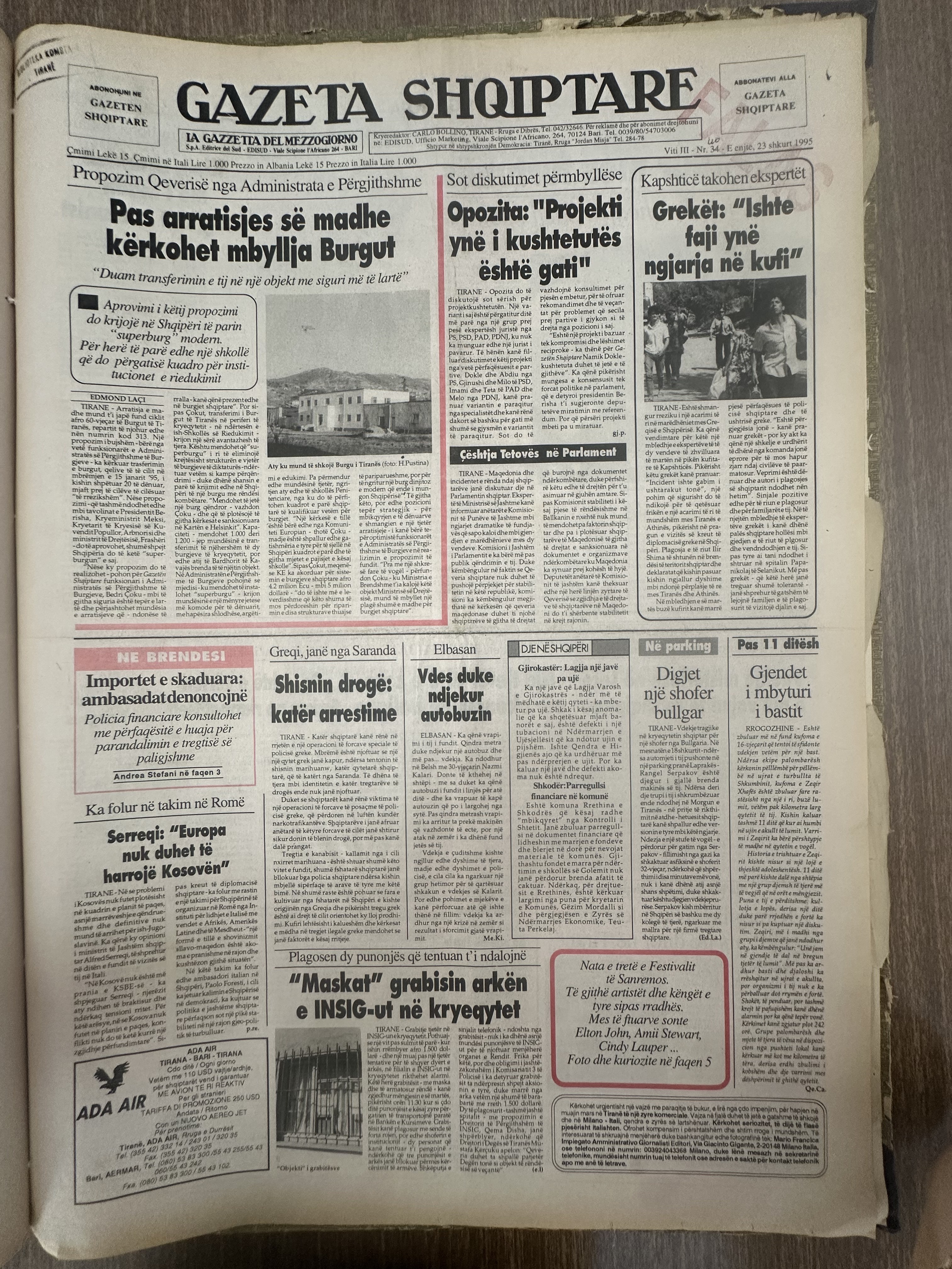 Gazeta Shqiptare 1995-02-23
