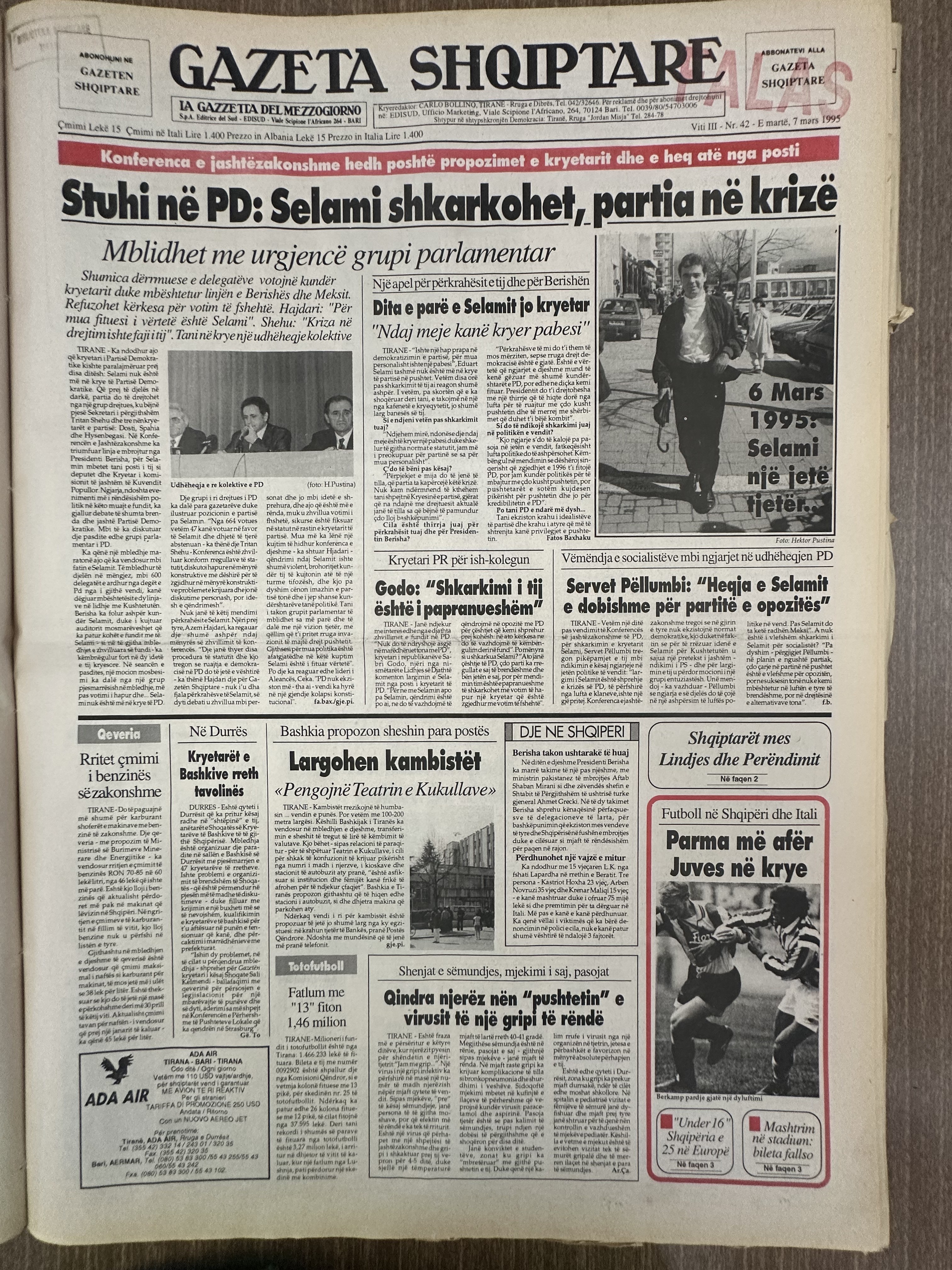 Gazeta Shqiptare 1995-03-07