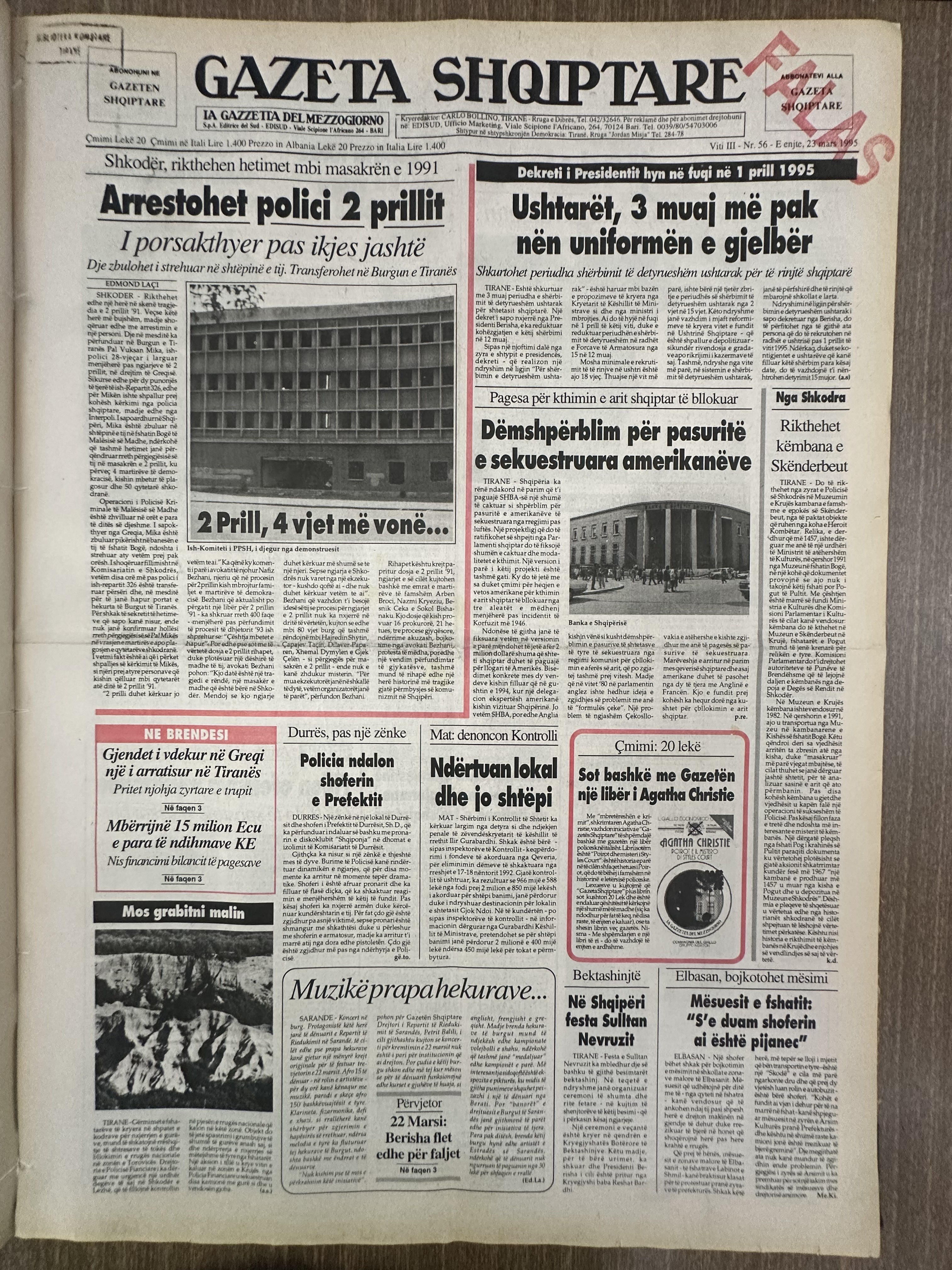 Gazeta Shqiptare 1995-03-23