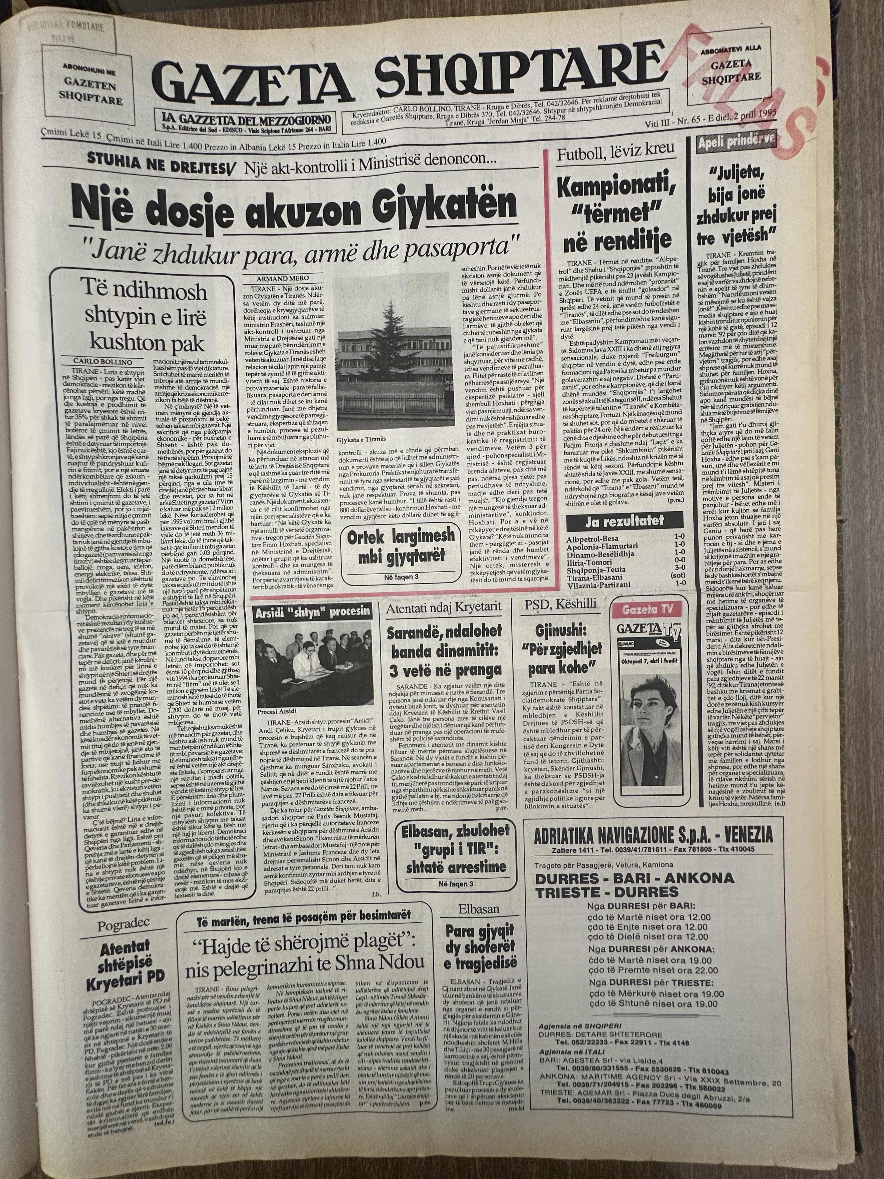 Gazeta Shqiptare 1995-04-02