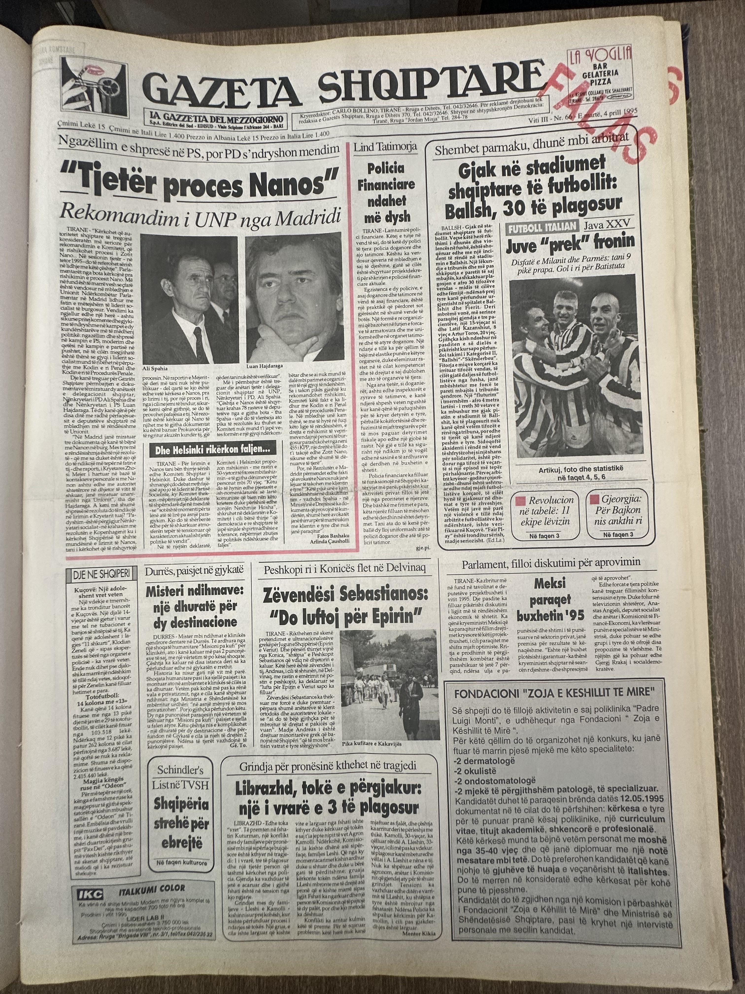 Gazeta Shqiptare 1995-04-04