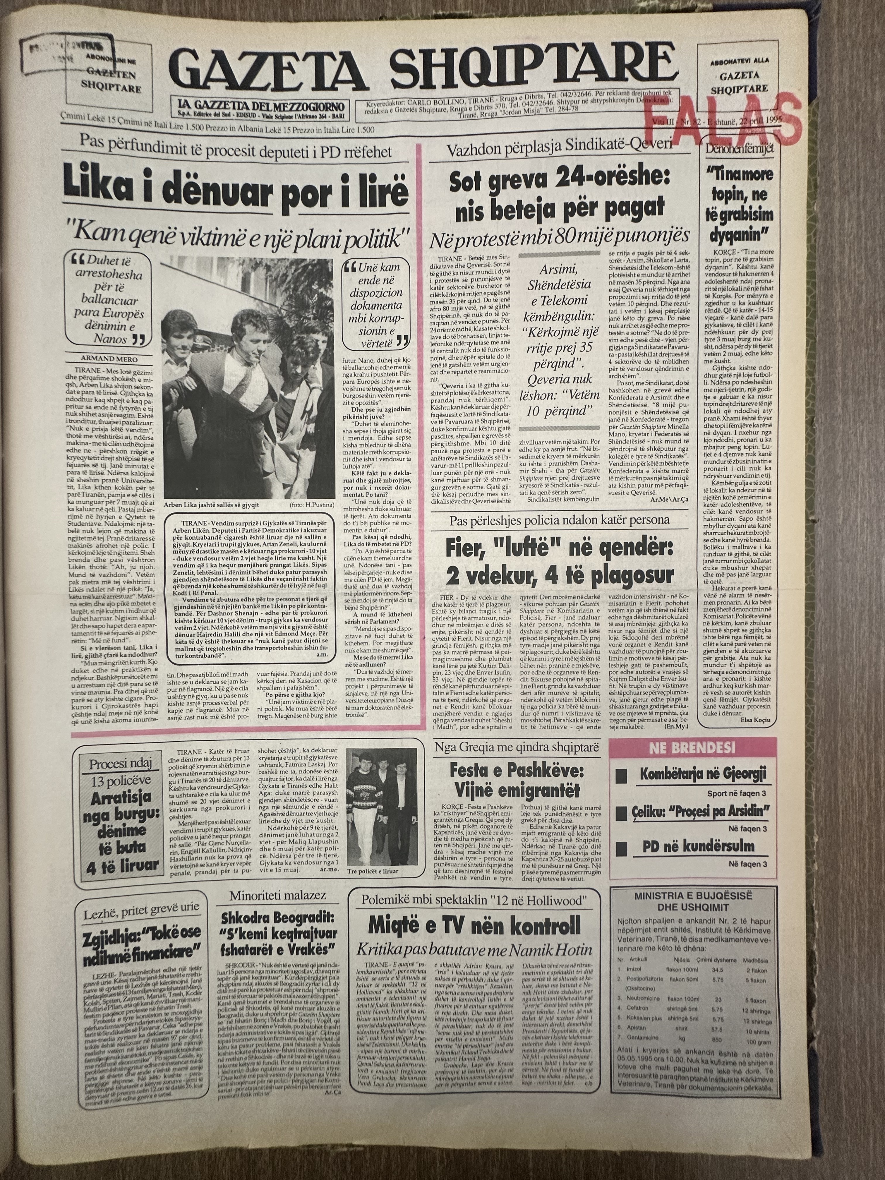 Gazeta Shqiptare 1995-05-22