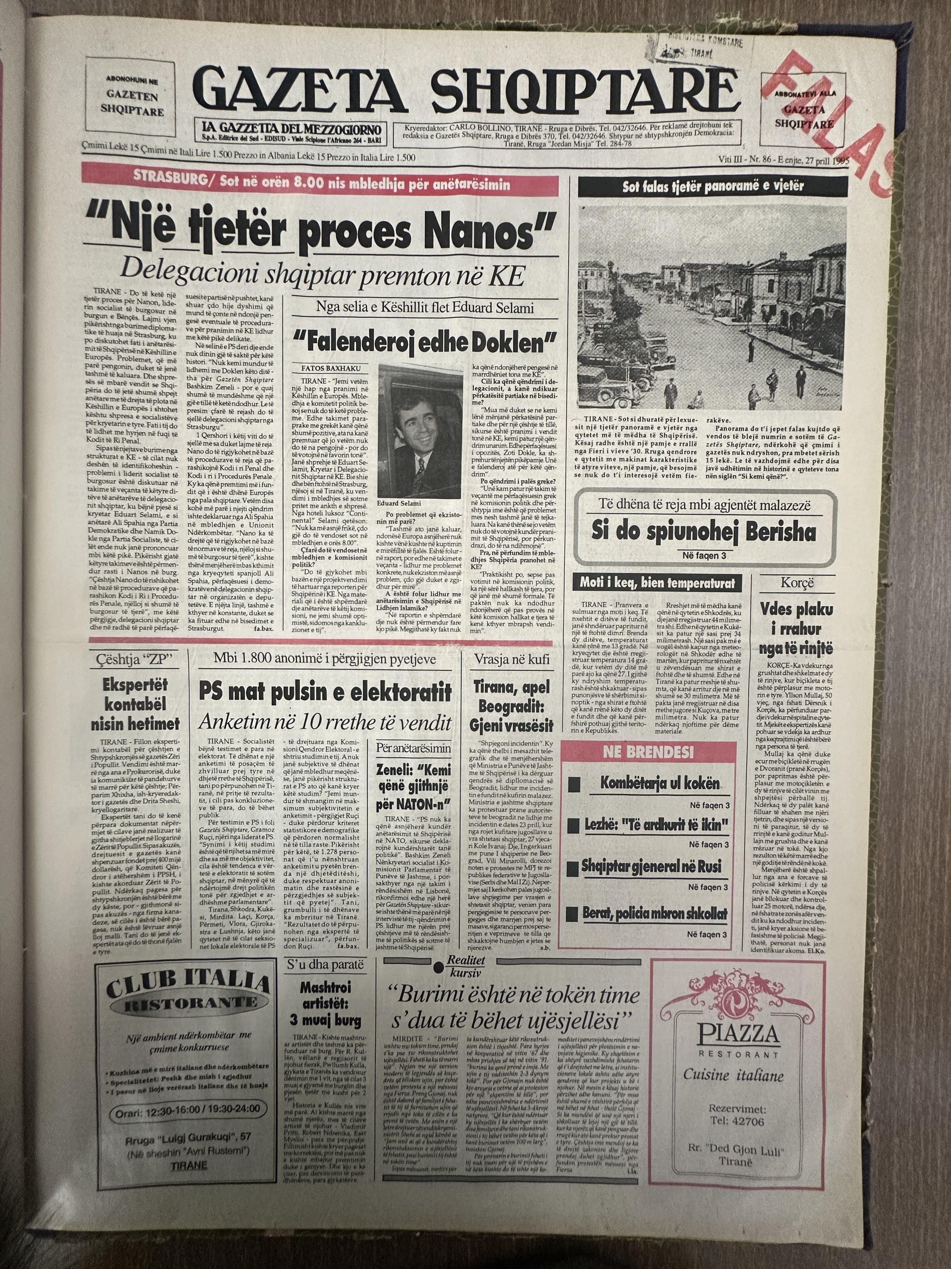 Gazeta Shqiptare 1995-04-27