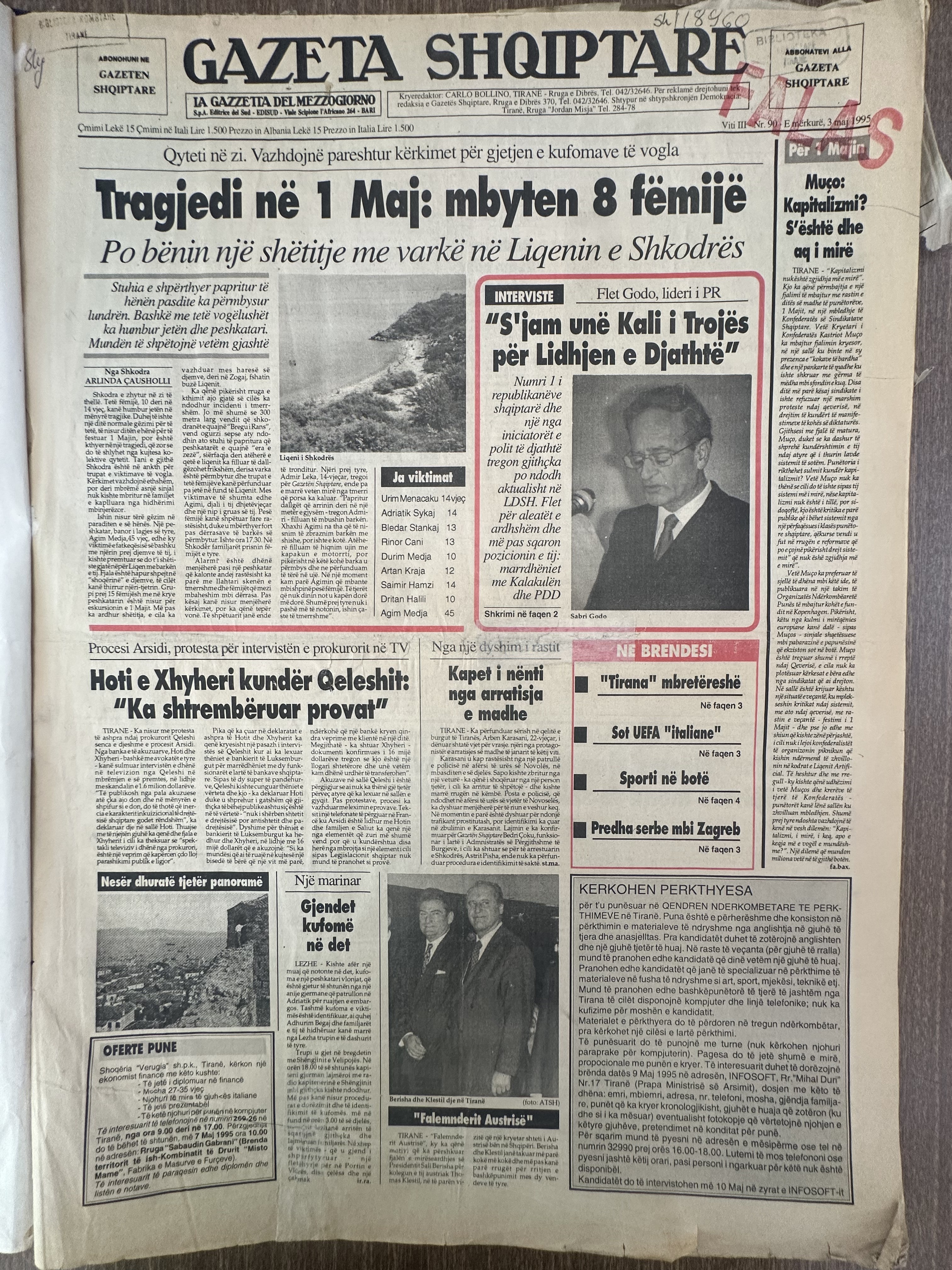 Gazeta Shqiptare 1995-05-03