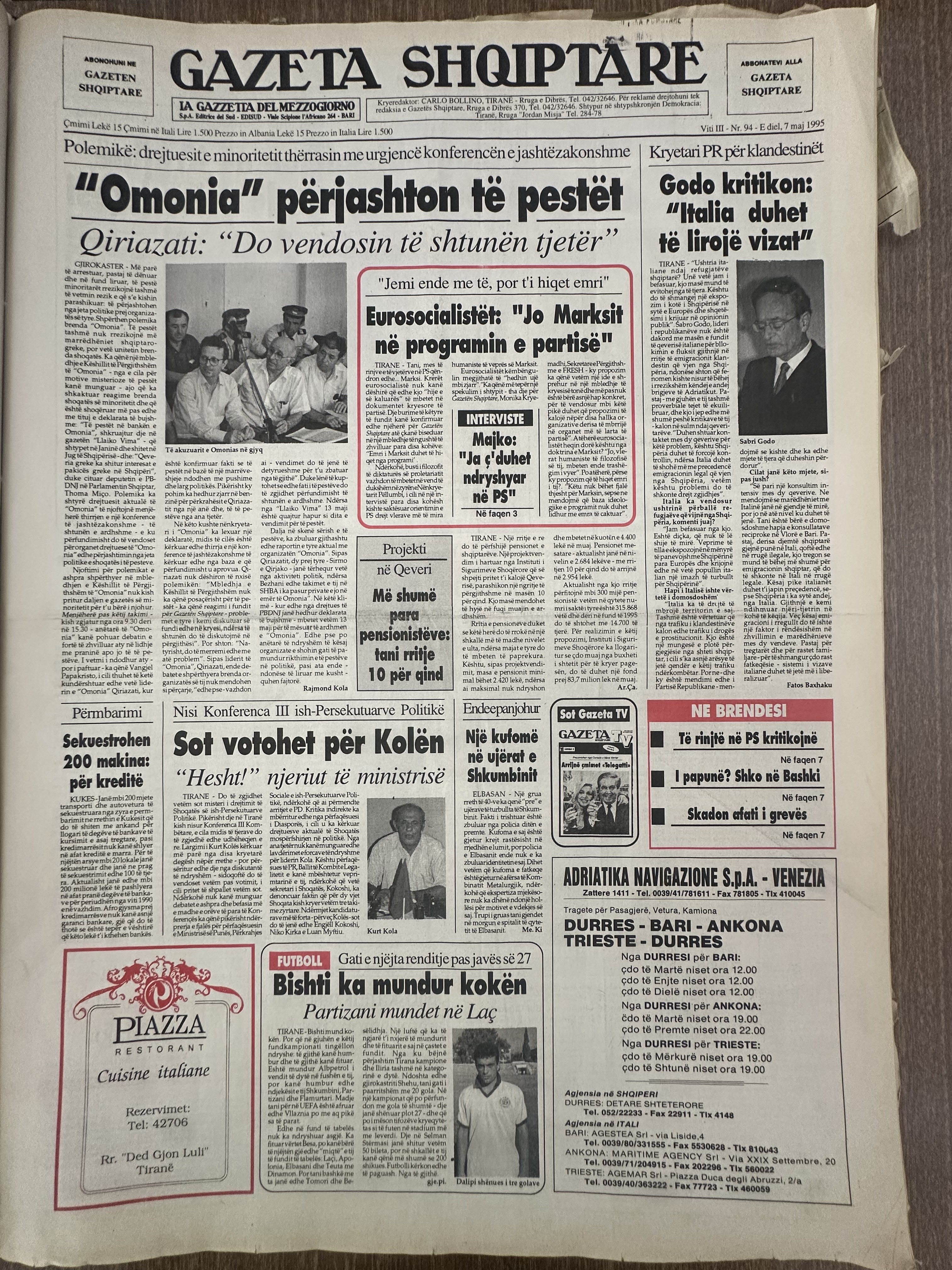 Gazeta Shqiptare 1995-05-07