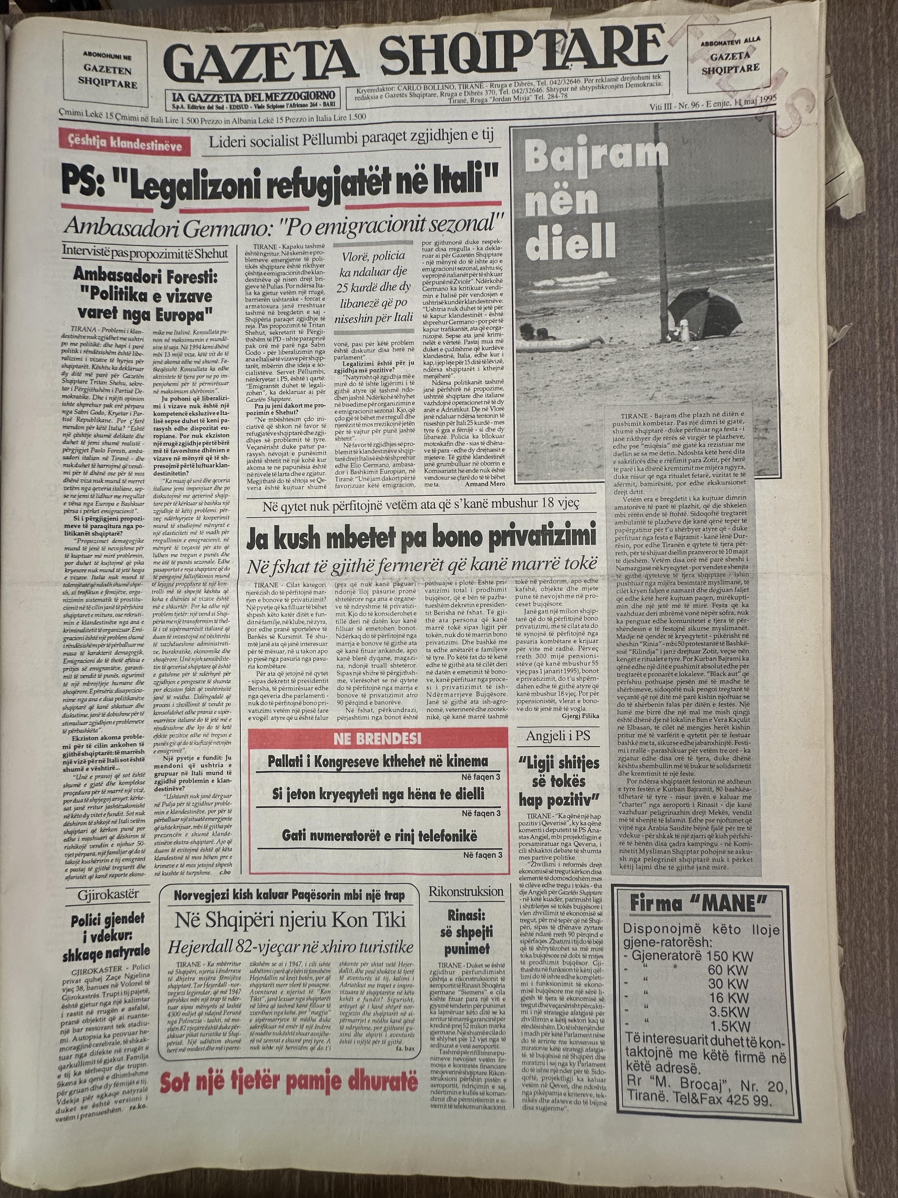 Gazeta Shqiptare 1995-05-11