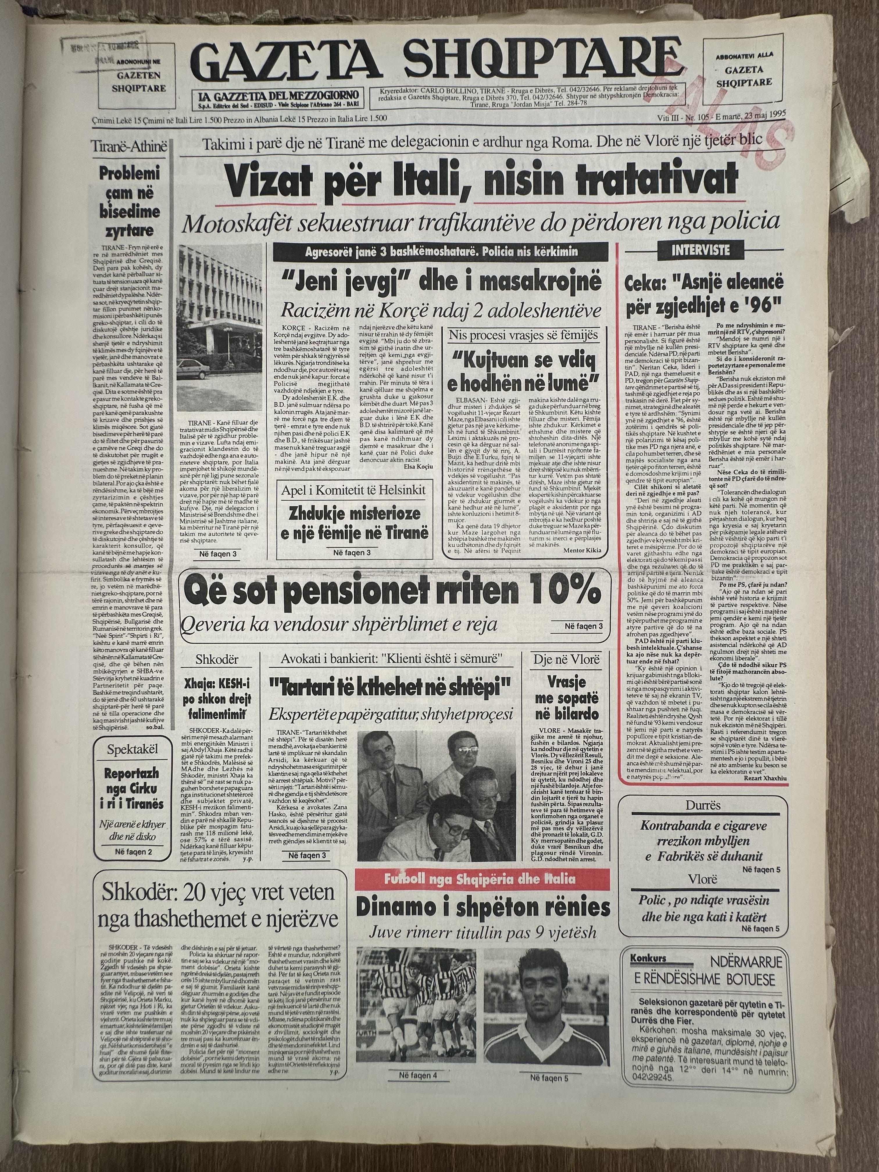 Gazeta Shqiptare 1995-05-23
