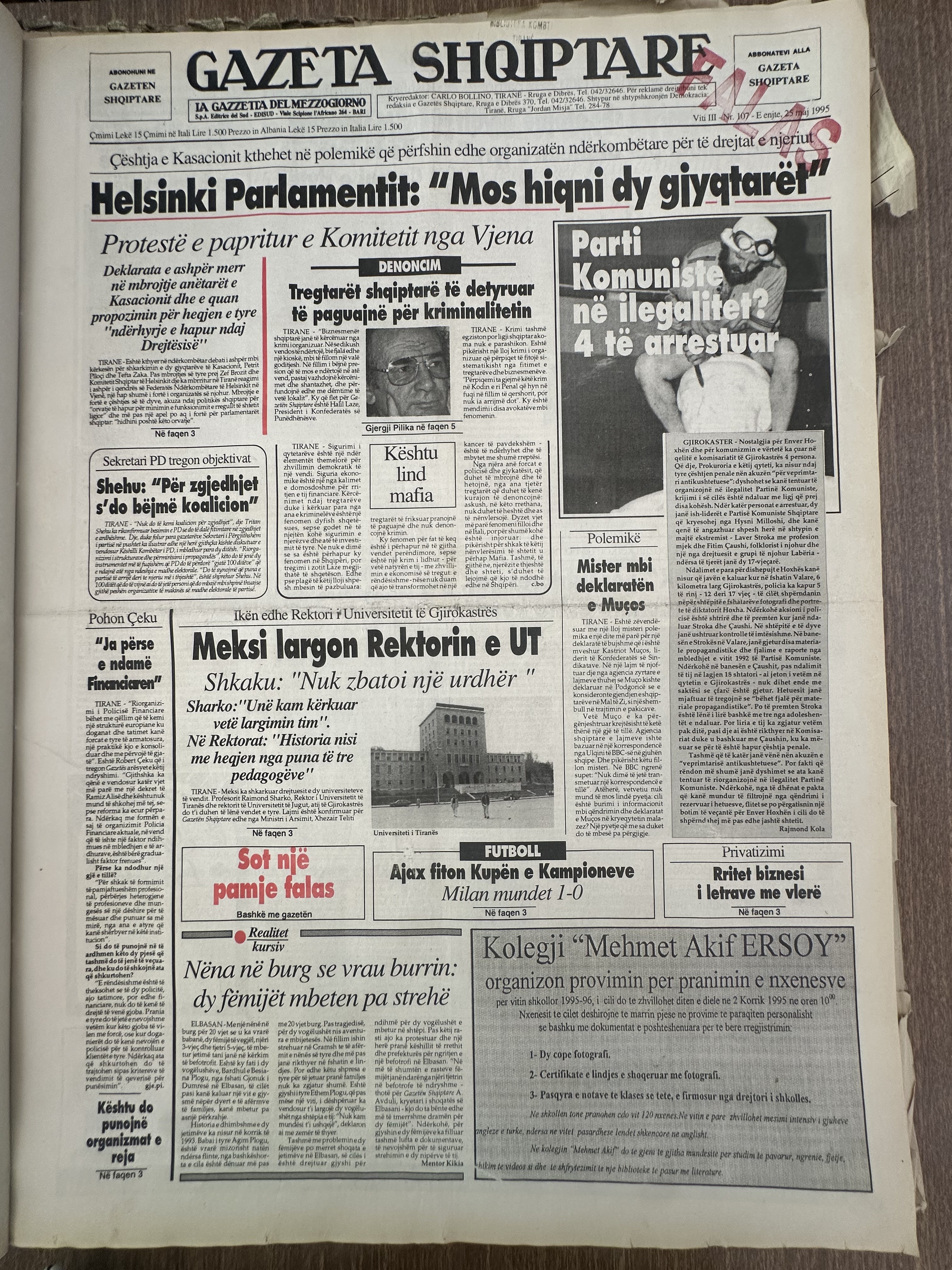 Gazeta Shqiptare 1995-06-29