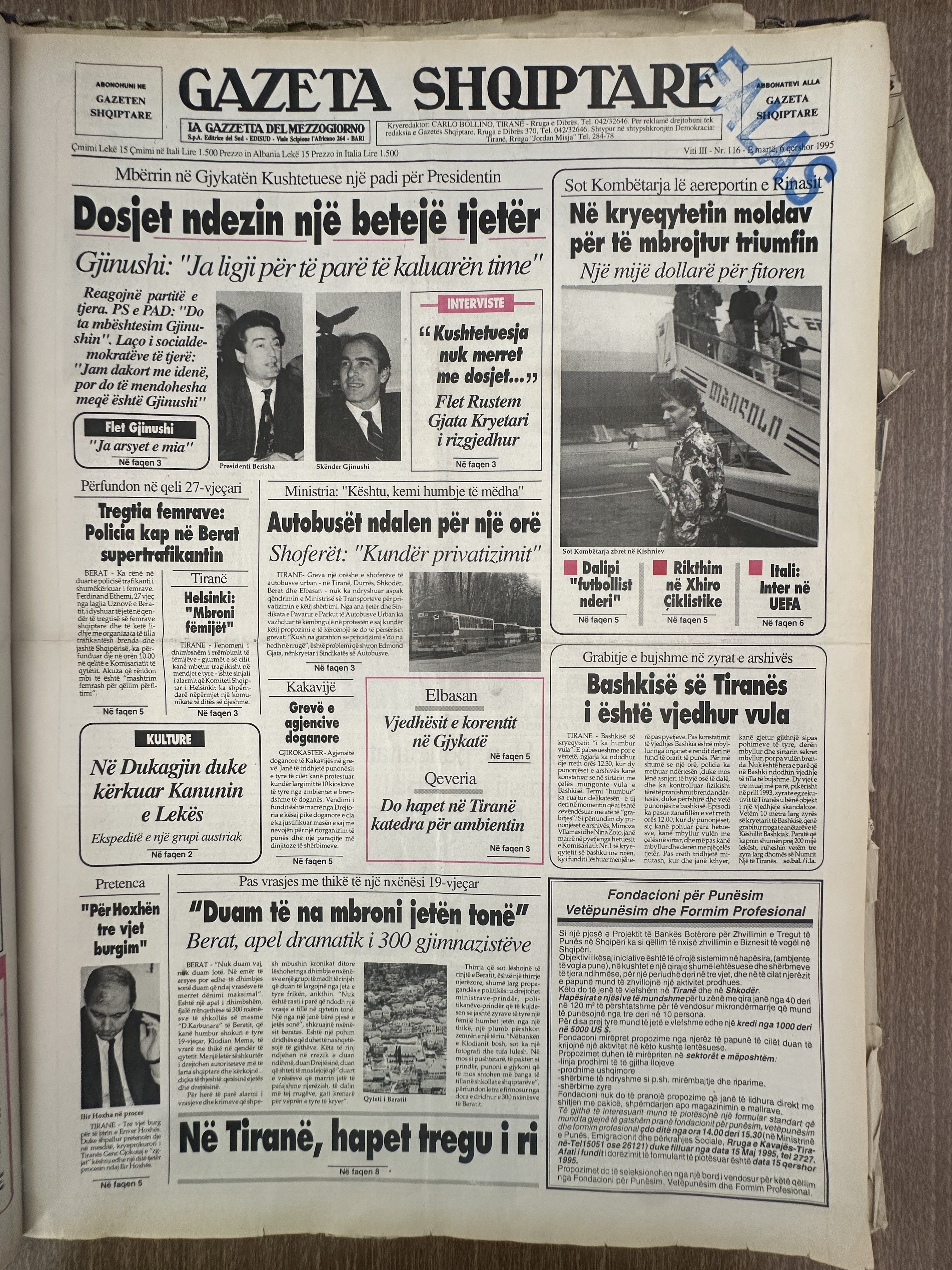 Gazeta Shqiptare 1995-06-06