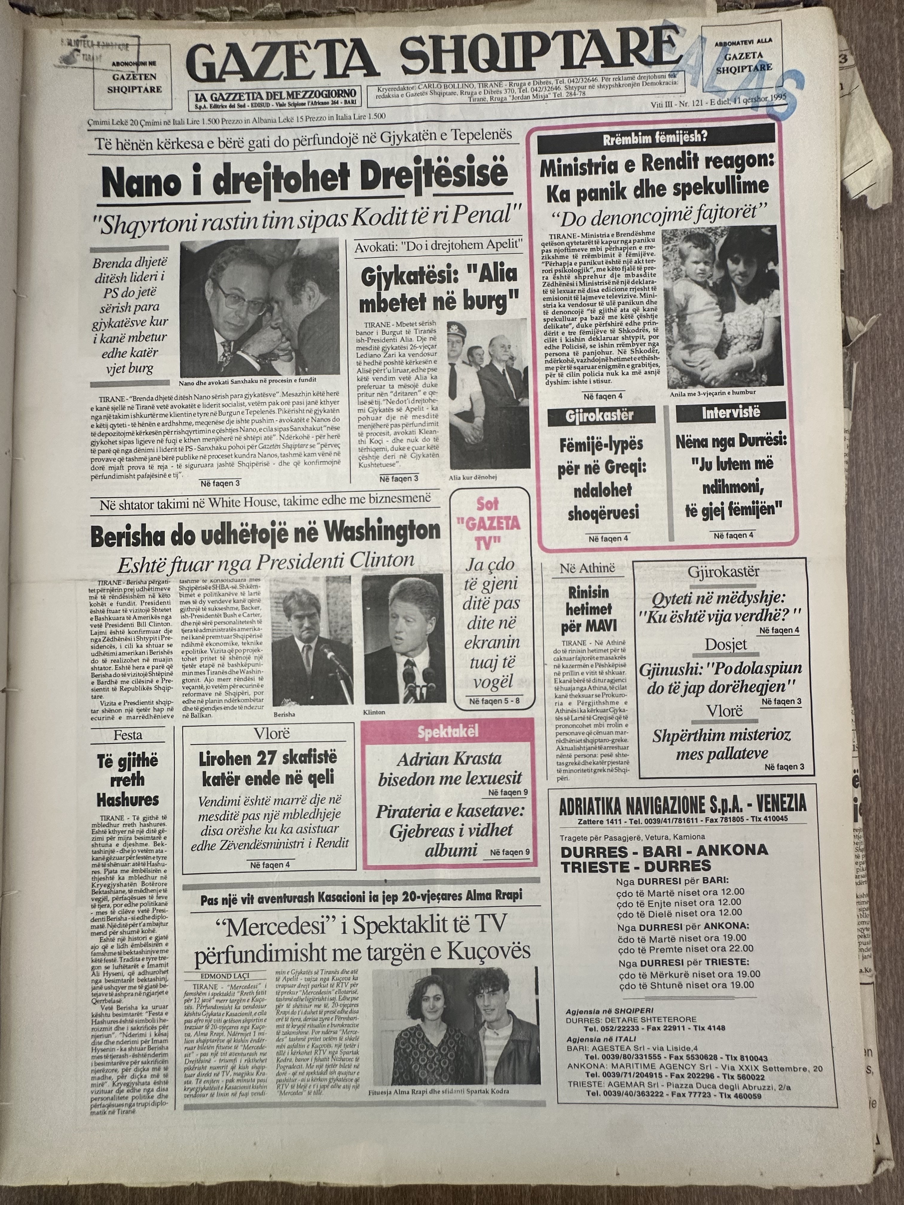 Gazeta Shqiptare 1995-06-11
