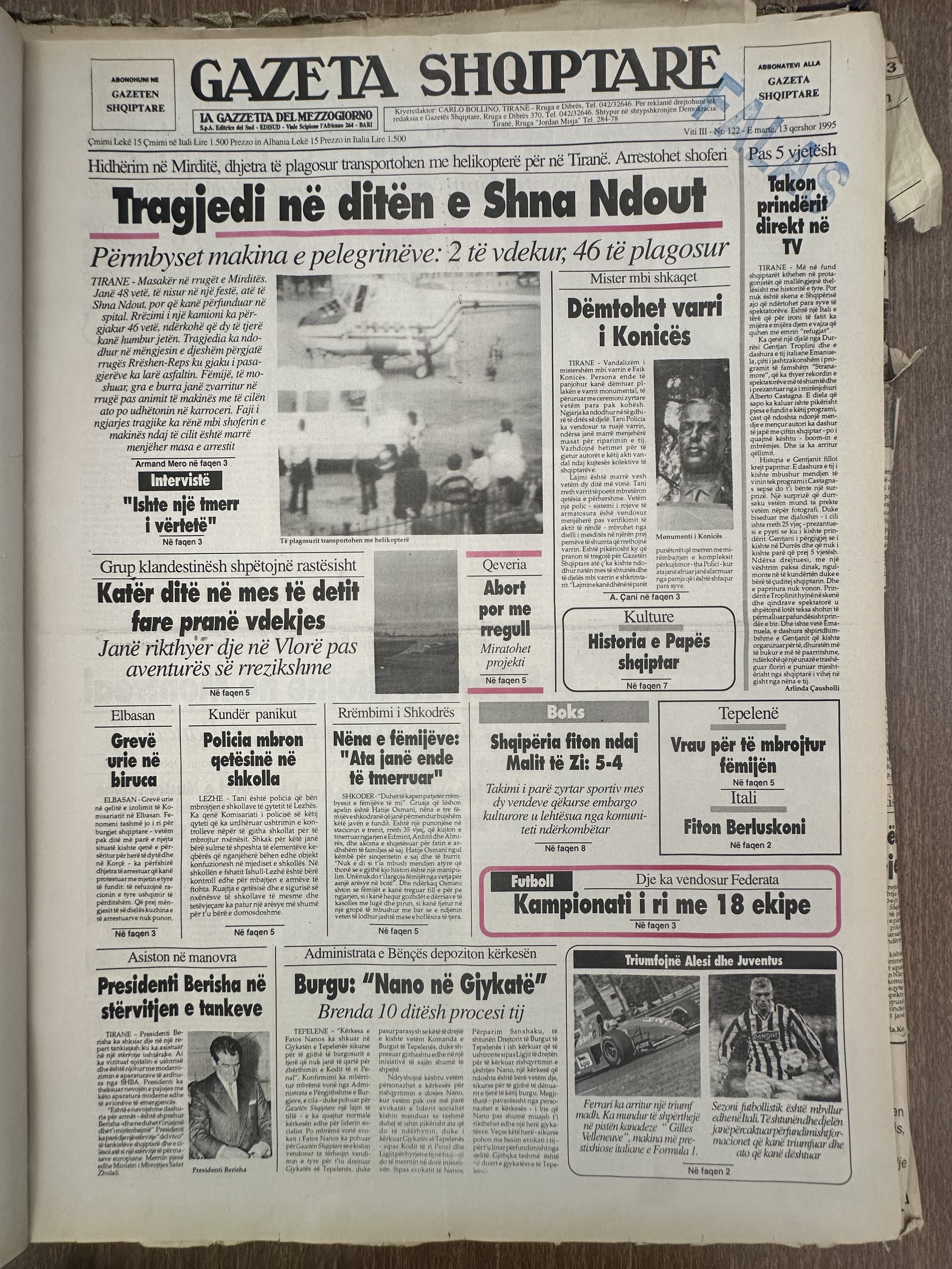 Gazeta Shqiptare 1995-08-13