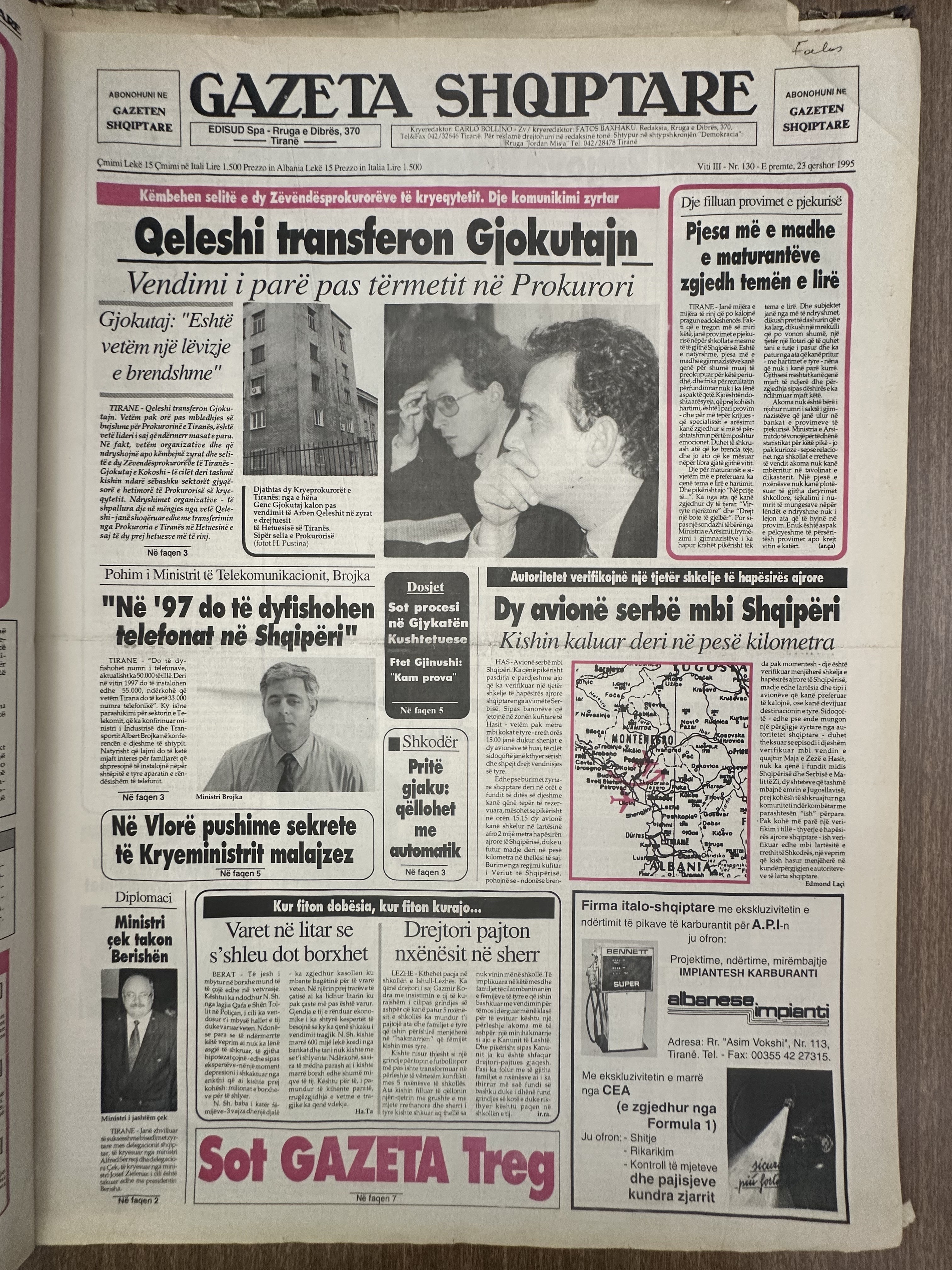 Gazeta Shqiptare 1995-06-23