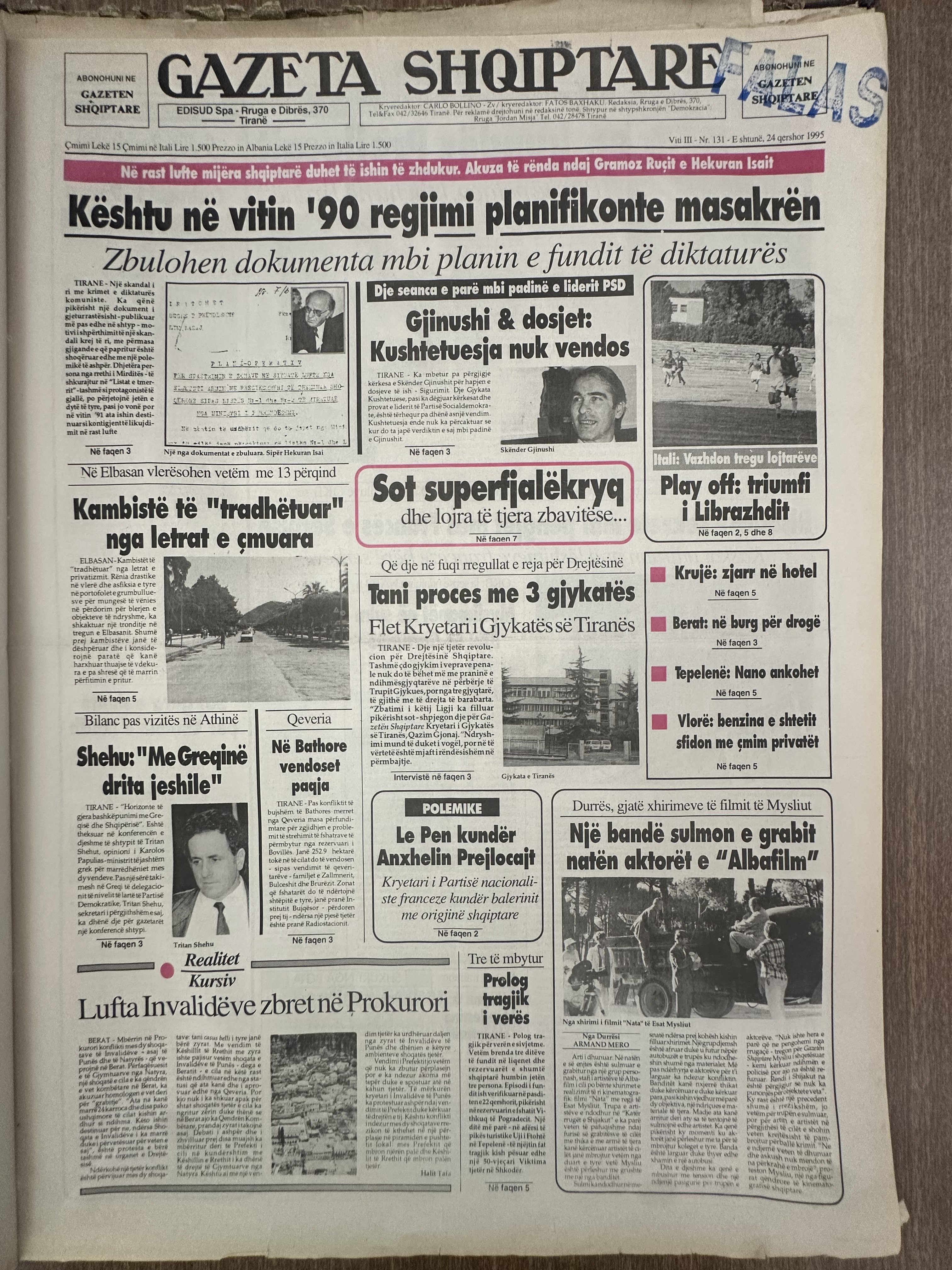 Gazeta Shqiptare 1995-06-24