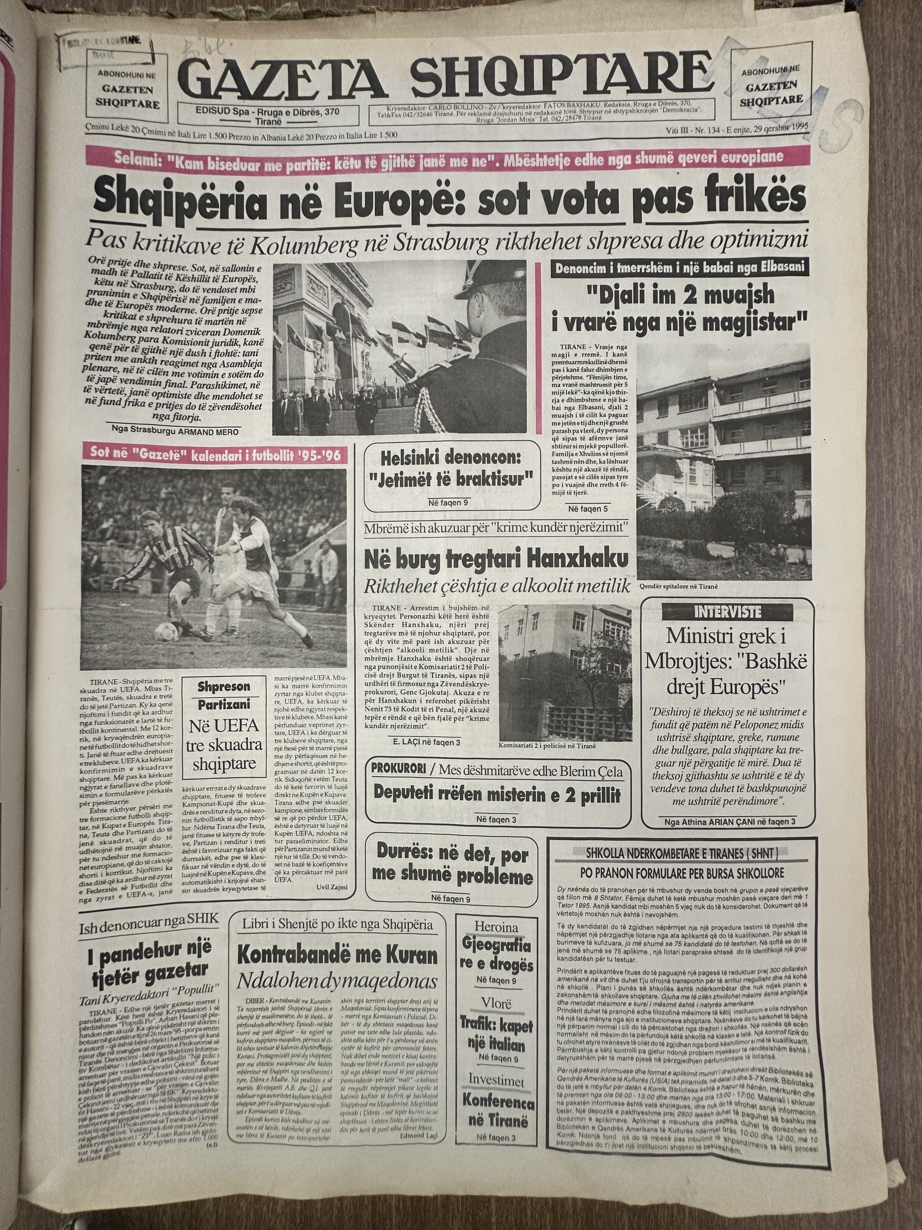Gazeta Shqiptare 1995-06-29