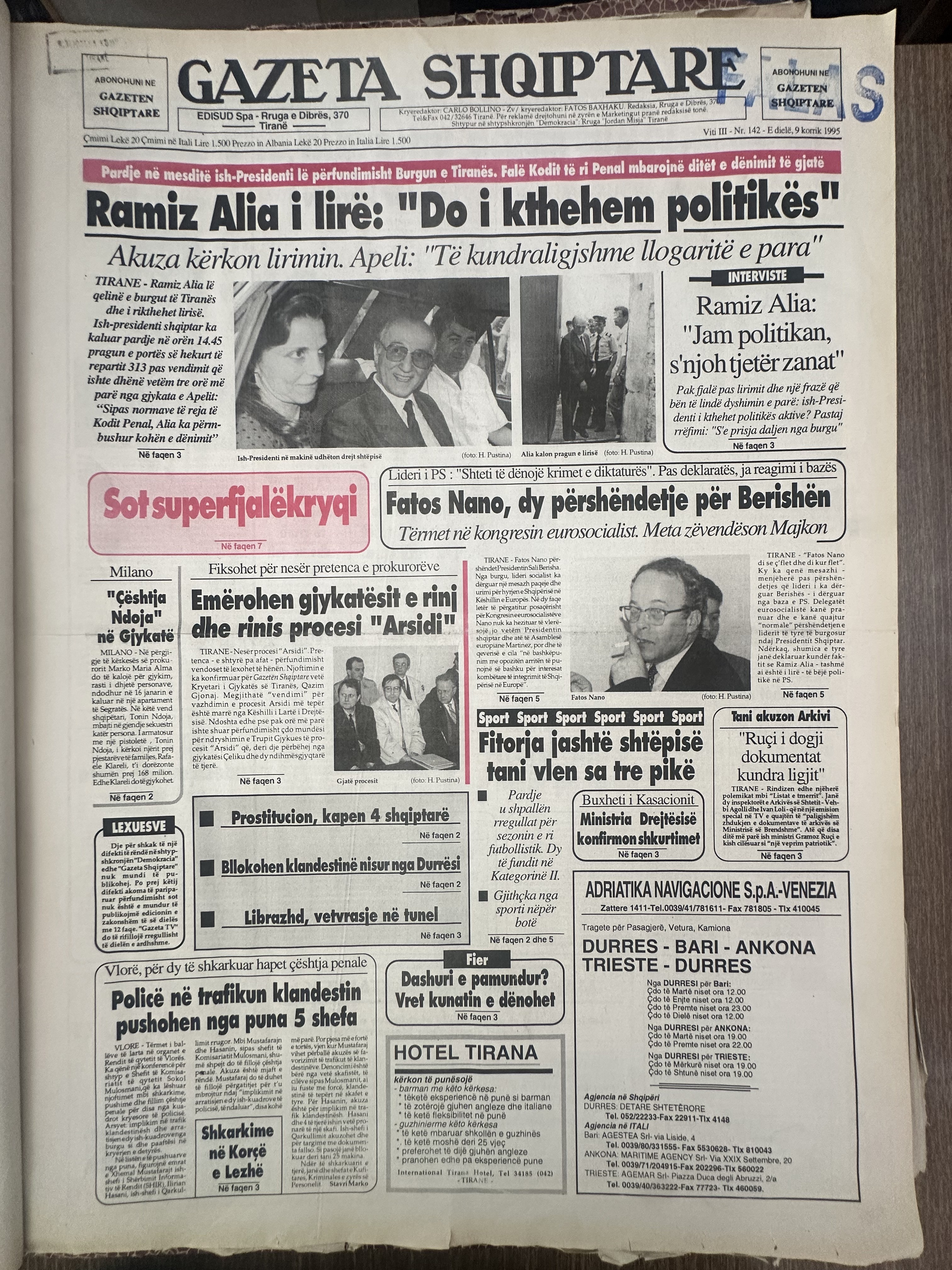 Gazeta Shqiptare 1995-07-09
