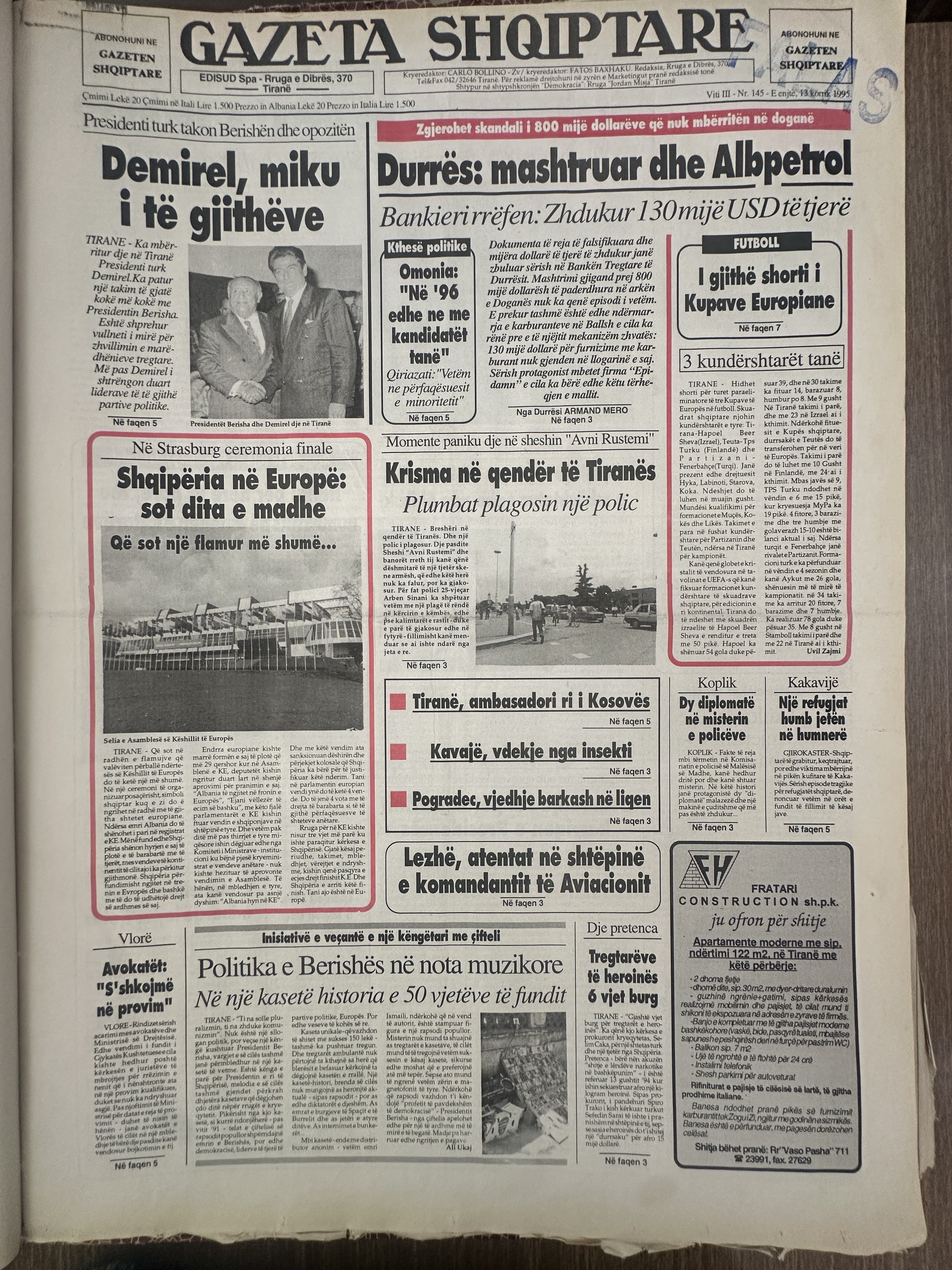 Gazeta Shqiptare 1995-07-13