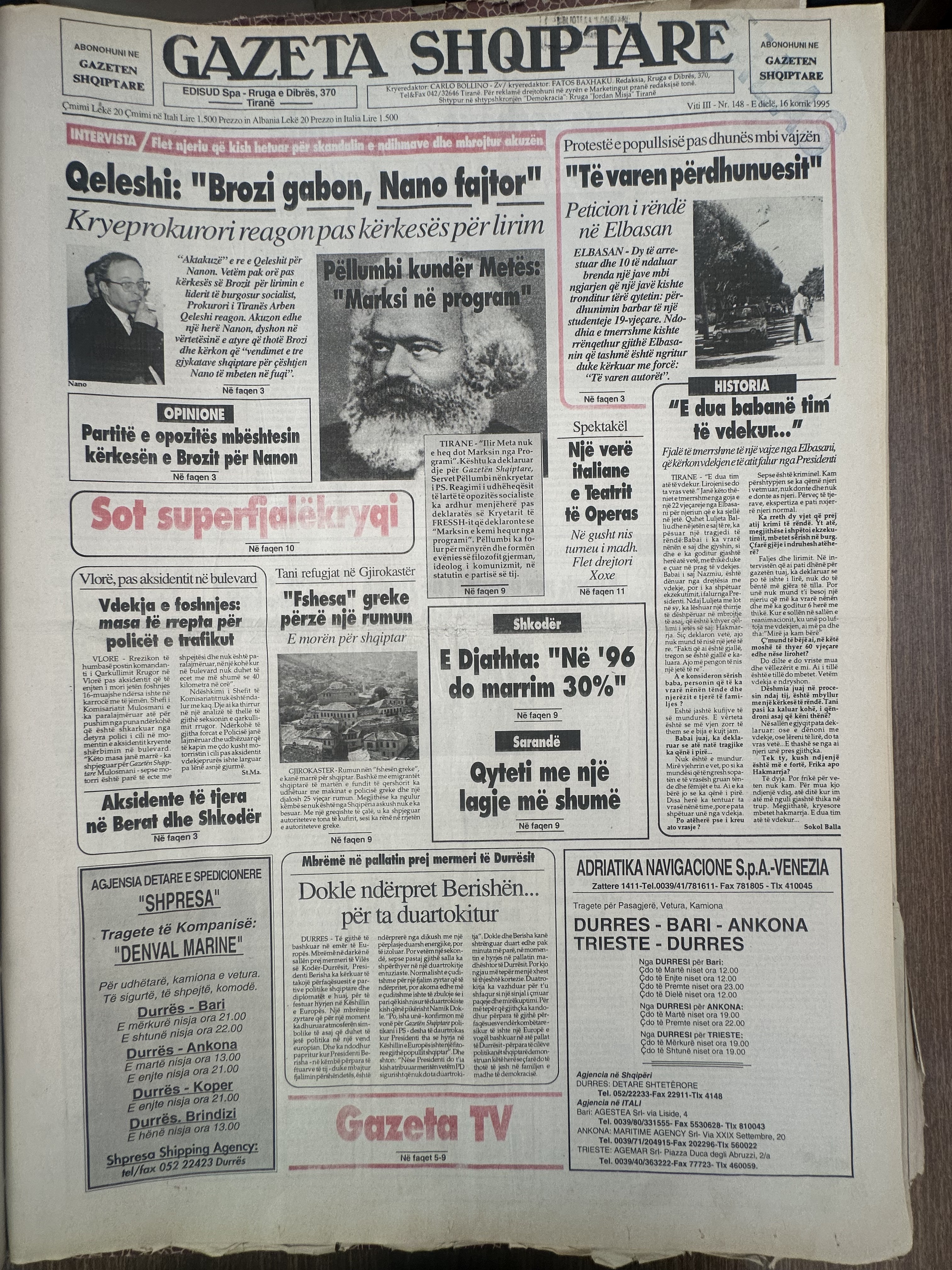 Gazeta Shqiptare 1995-07-16