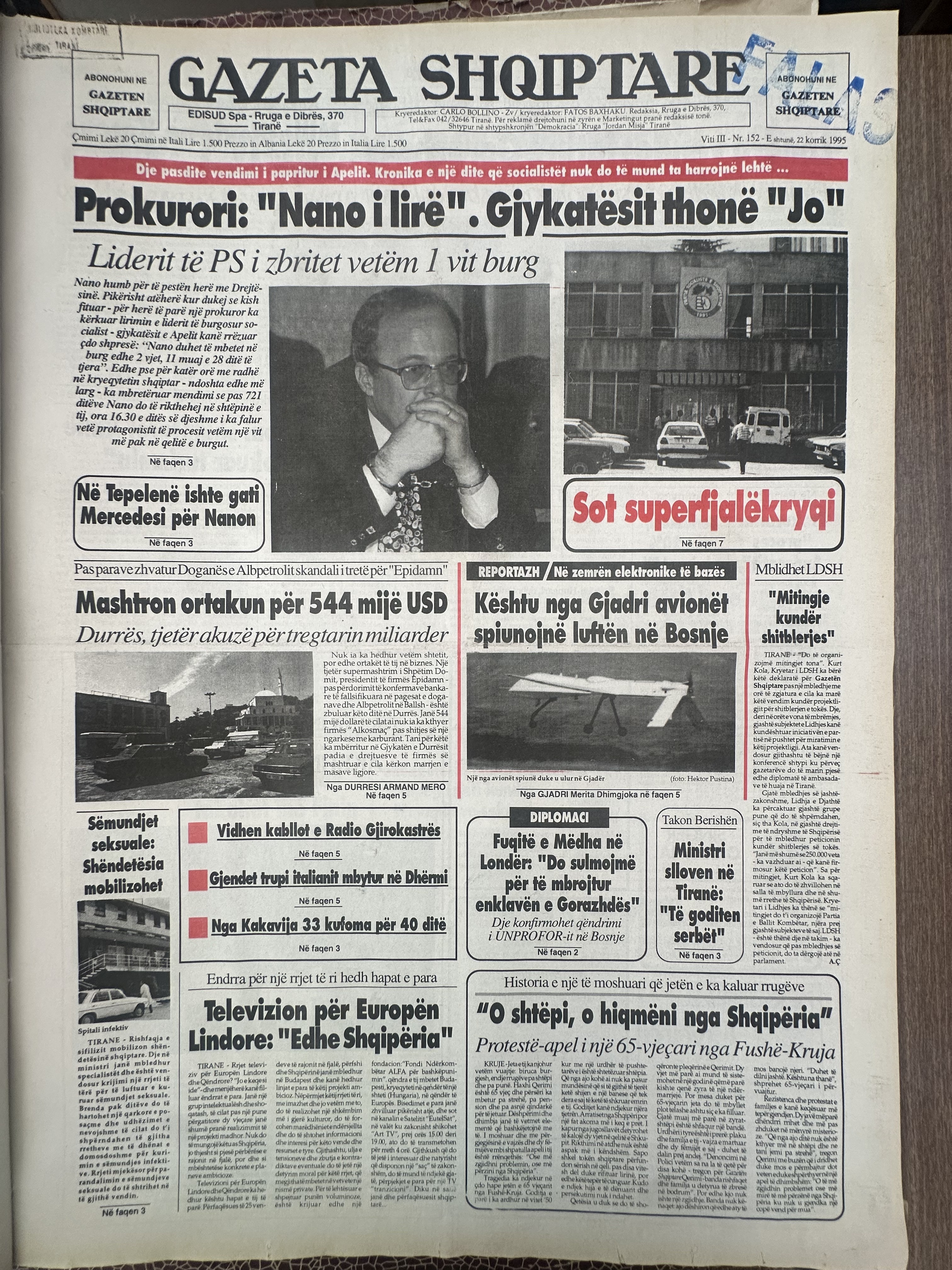 Gazeta Shqiptare 1995-07-22