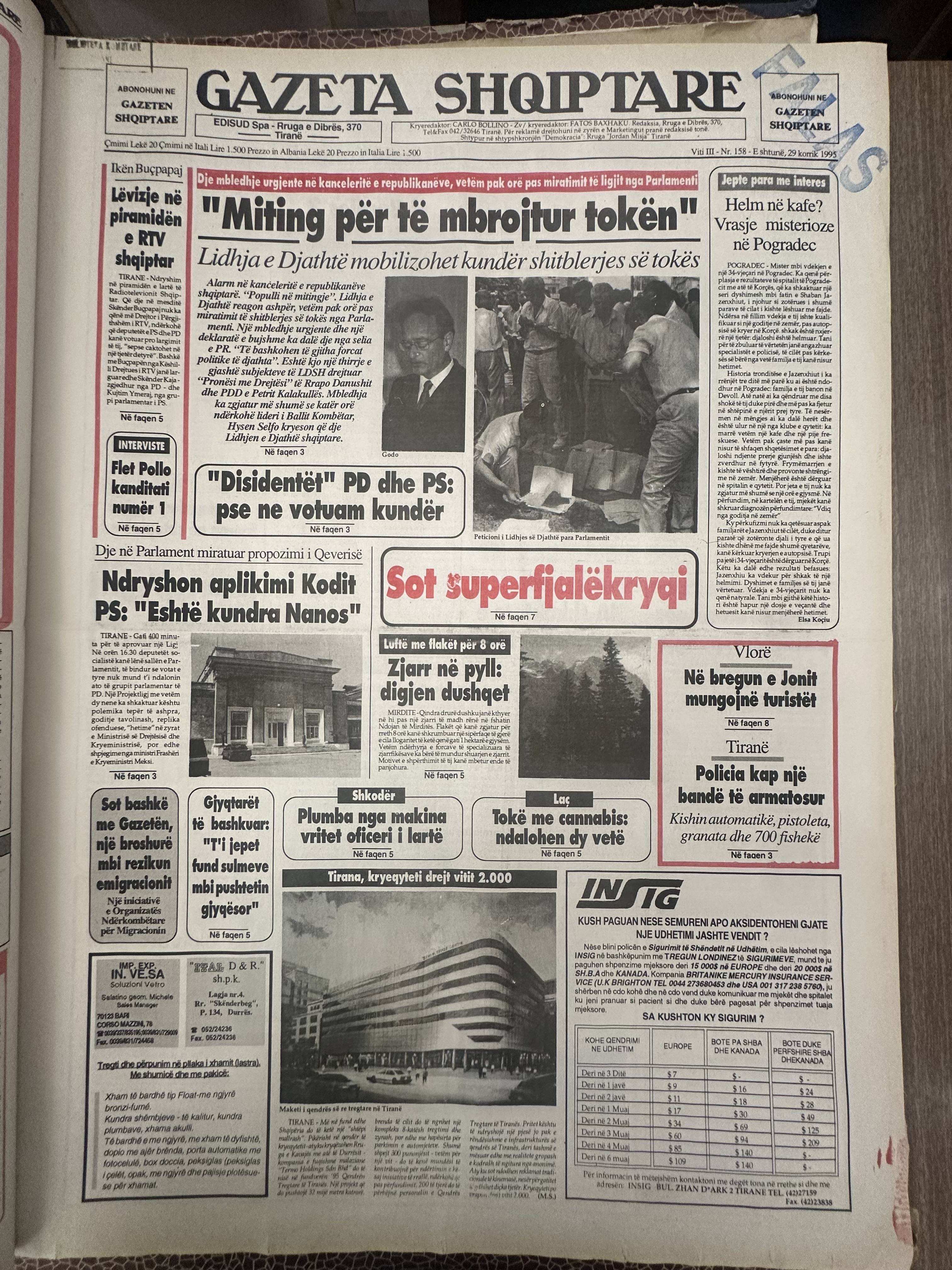 Gazeta Shqiptare 1995-10-29