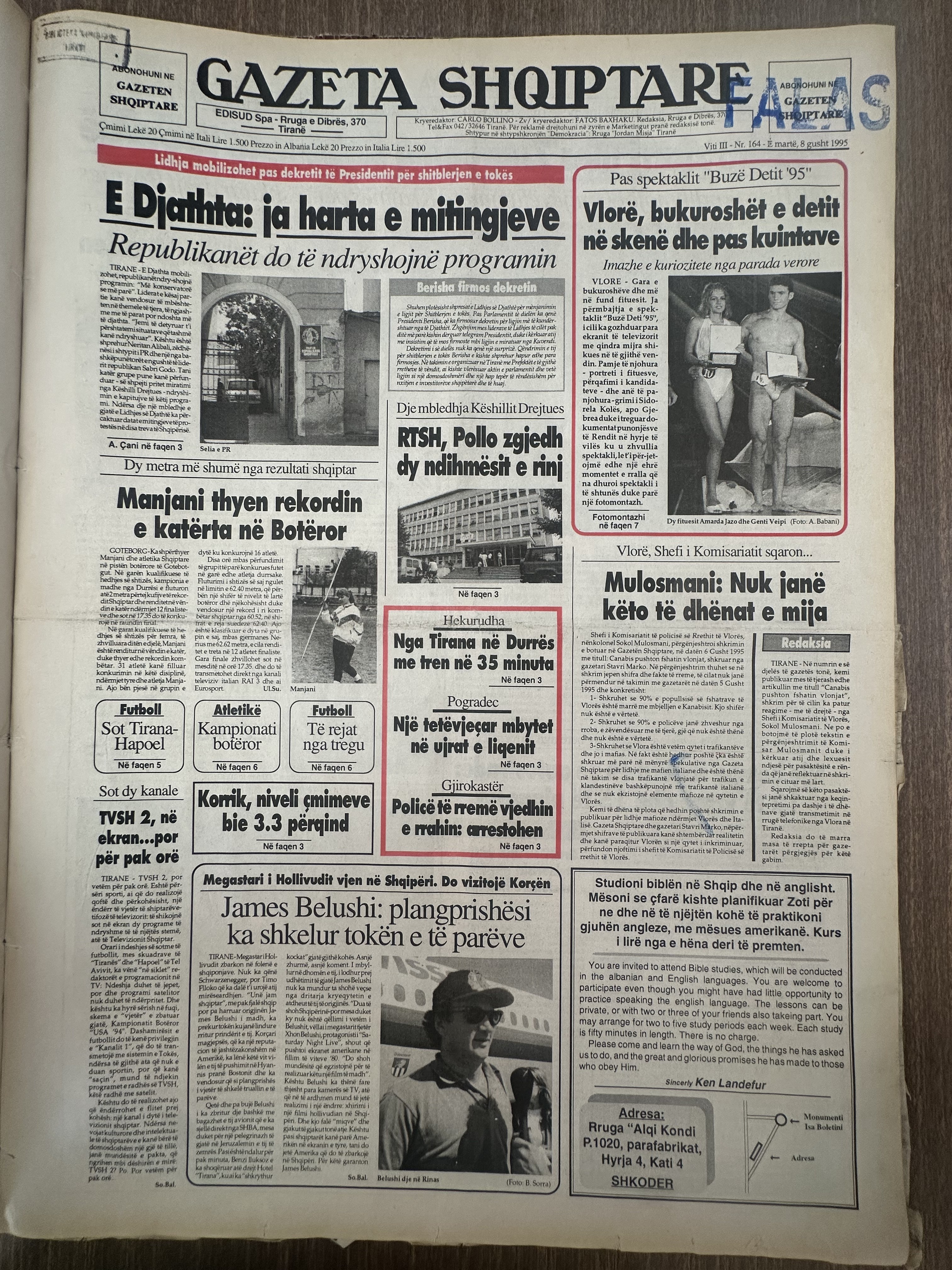 Gazeta Shqiptare 1995-08-08