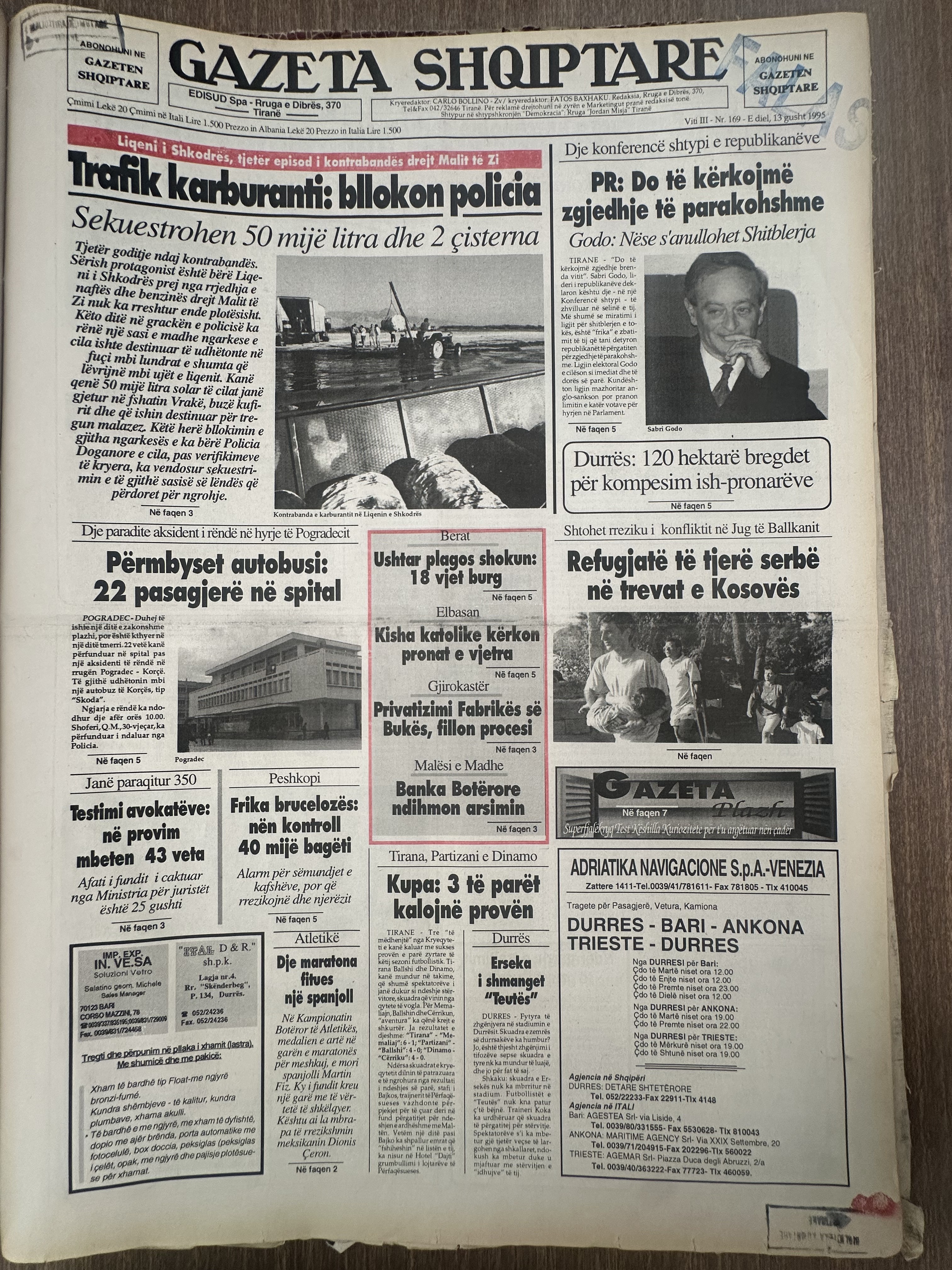 Gazeta Shqiptare 1995-08-13
