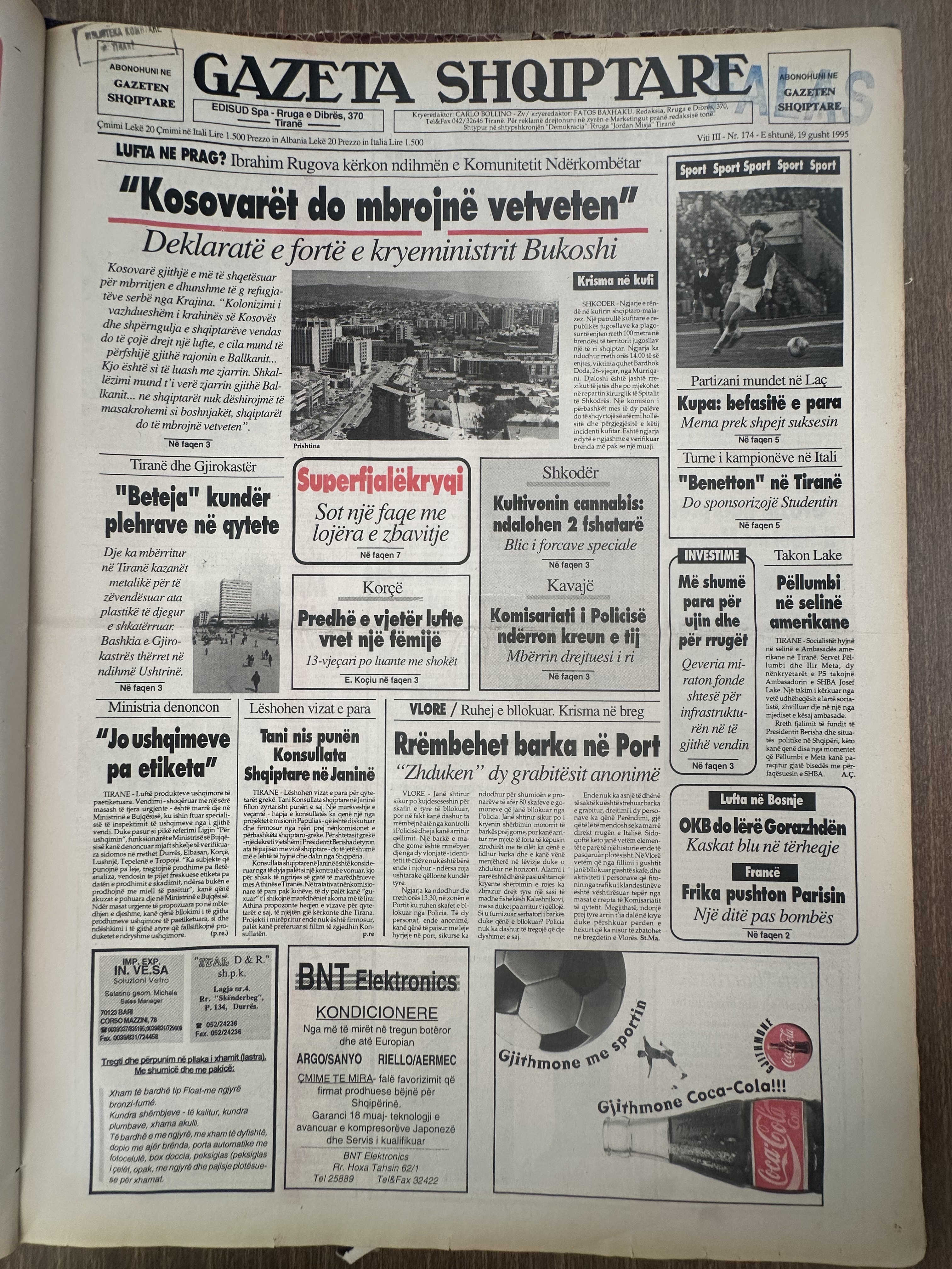 Gazeta Shqiptare 1995-08-19