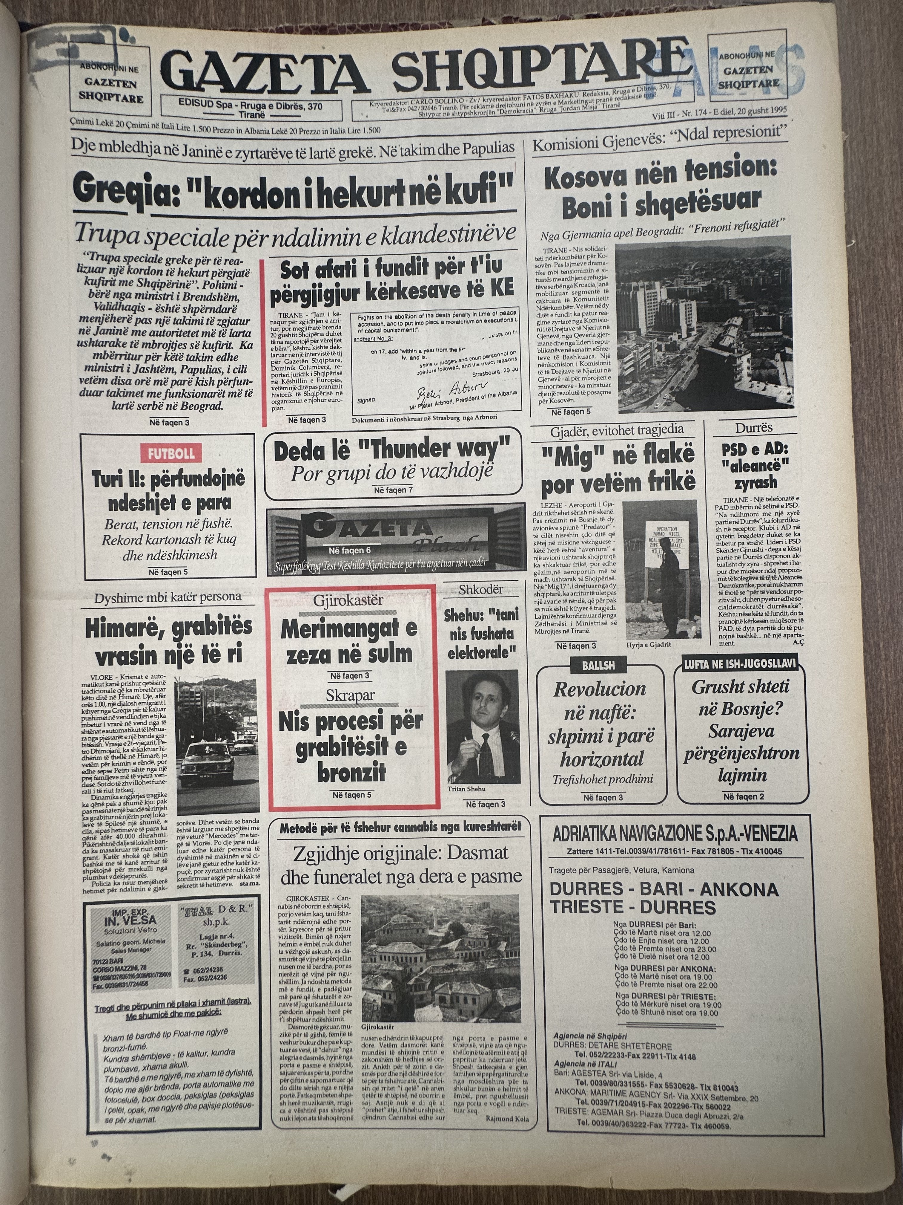 Gazeta Shqiptare 1995-08-20
