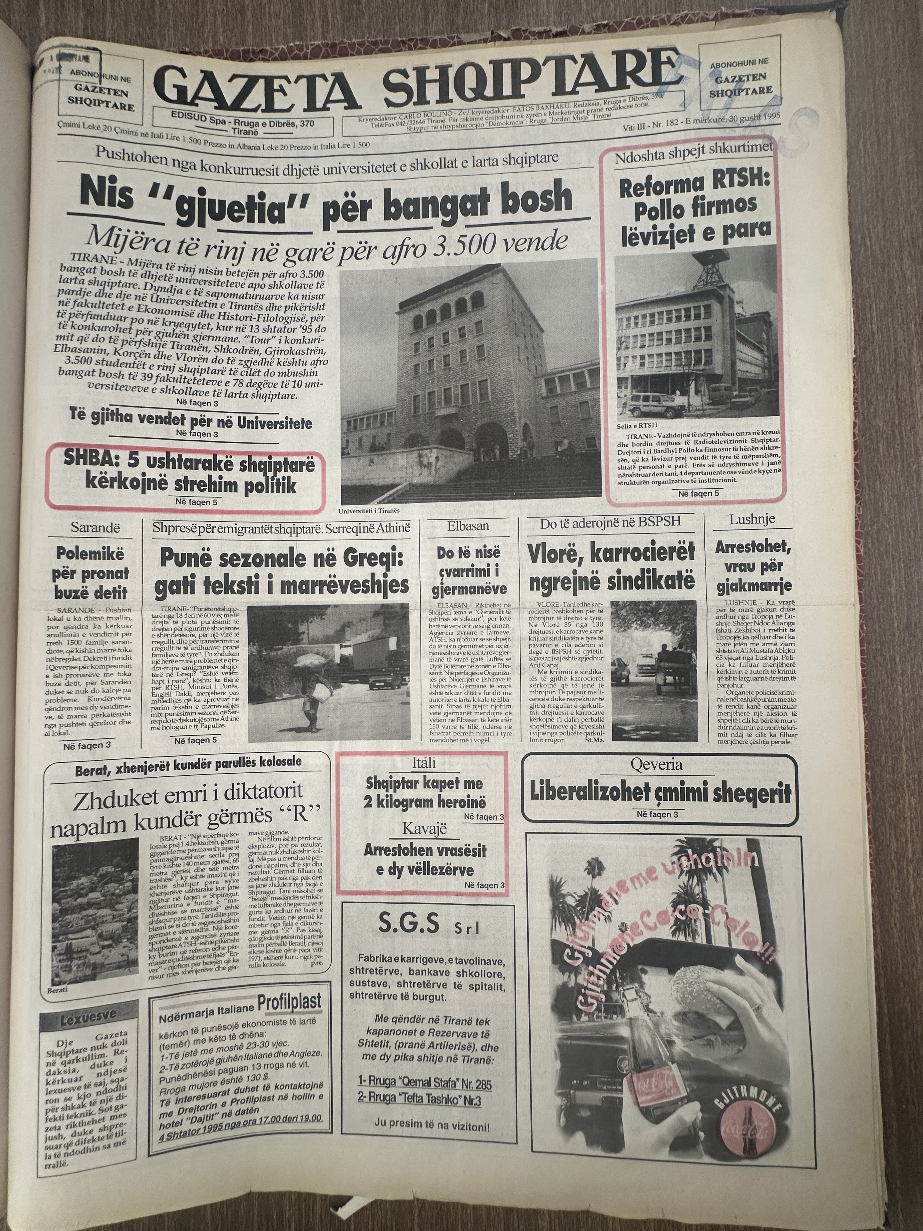 Gazeta Shqiptare 1995-08-30