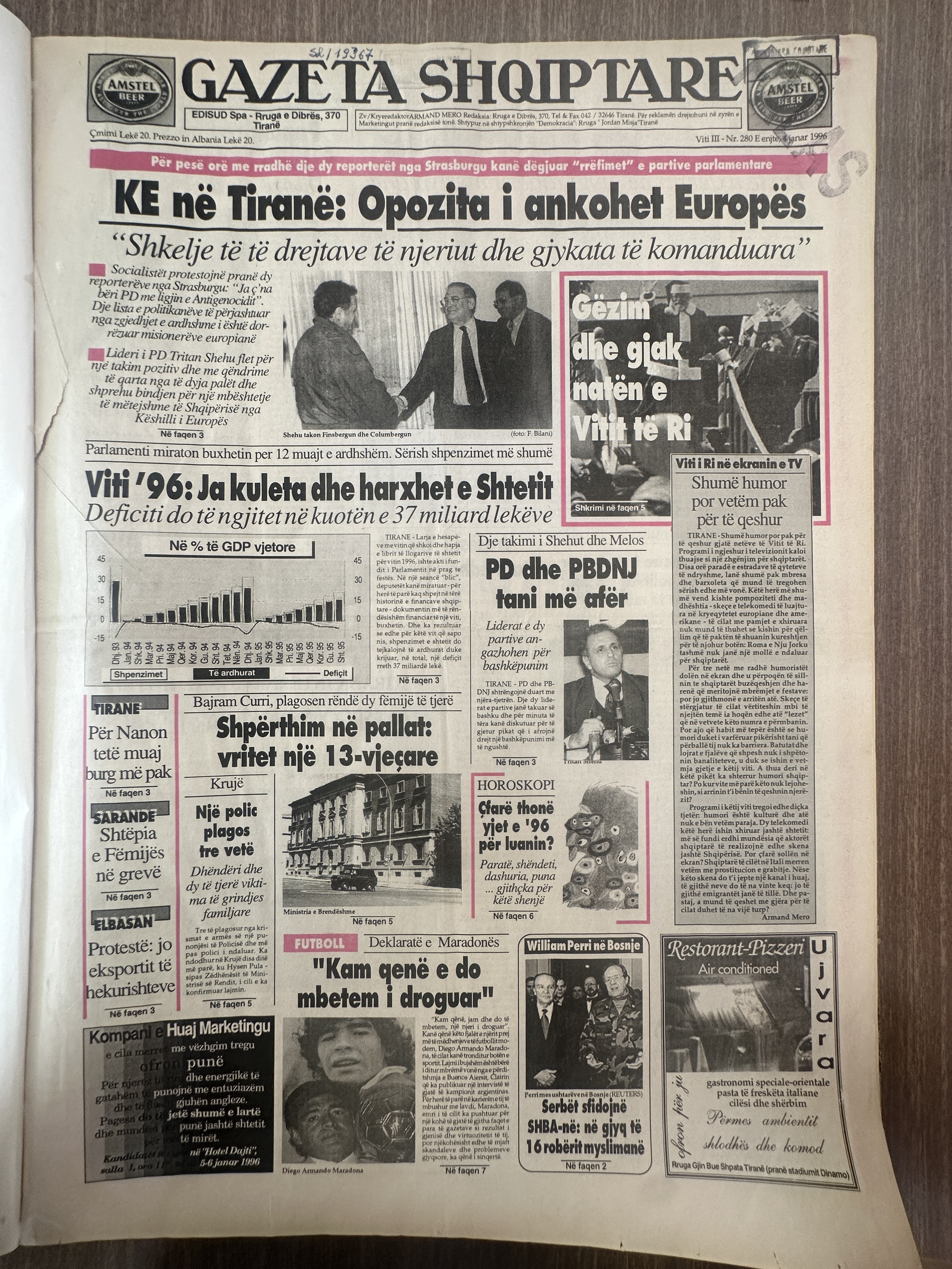 Gazeta Shqiptare 1996-01-04