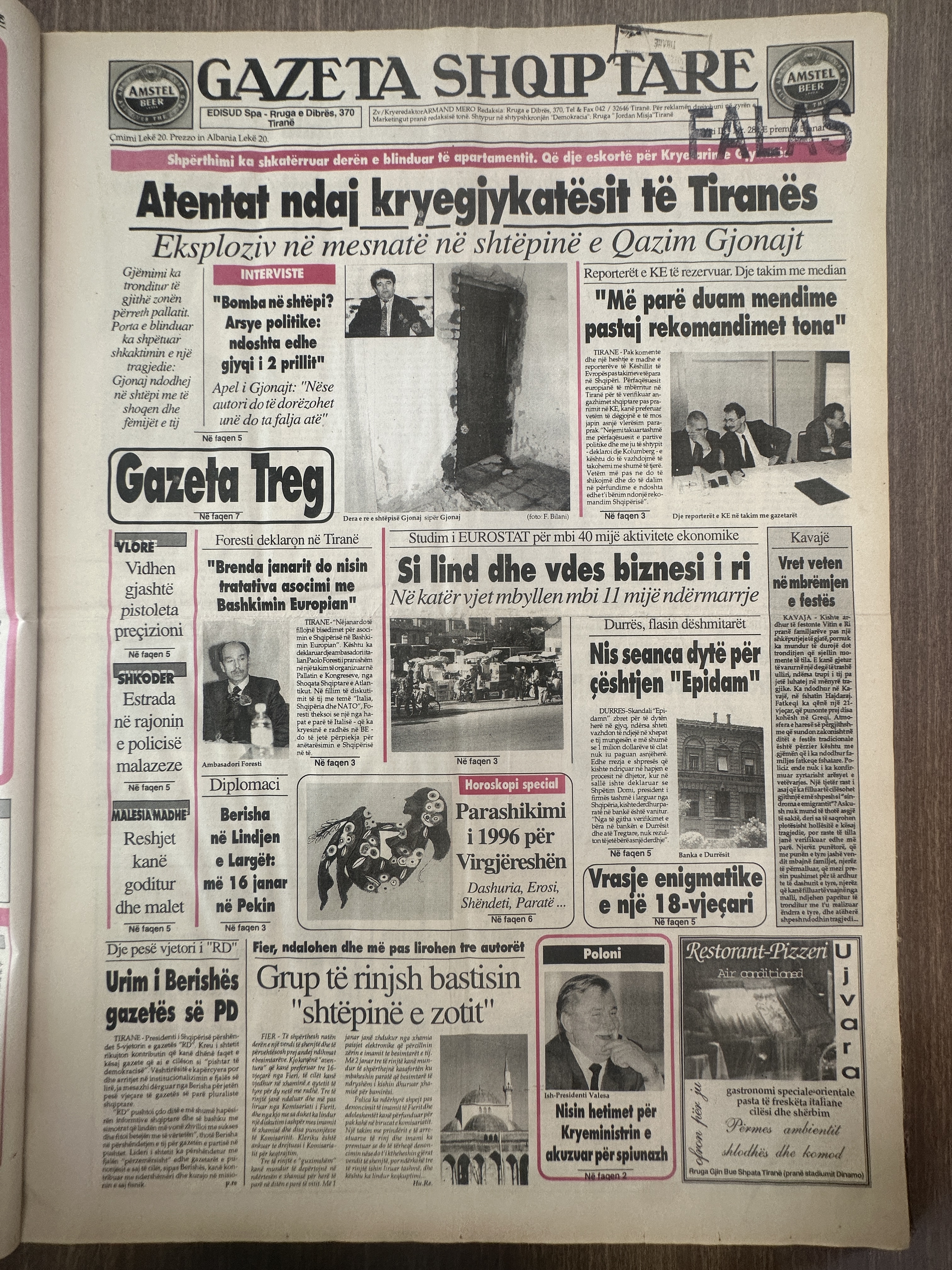 Gazeta Shqiptare 1996-01-12