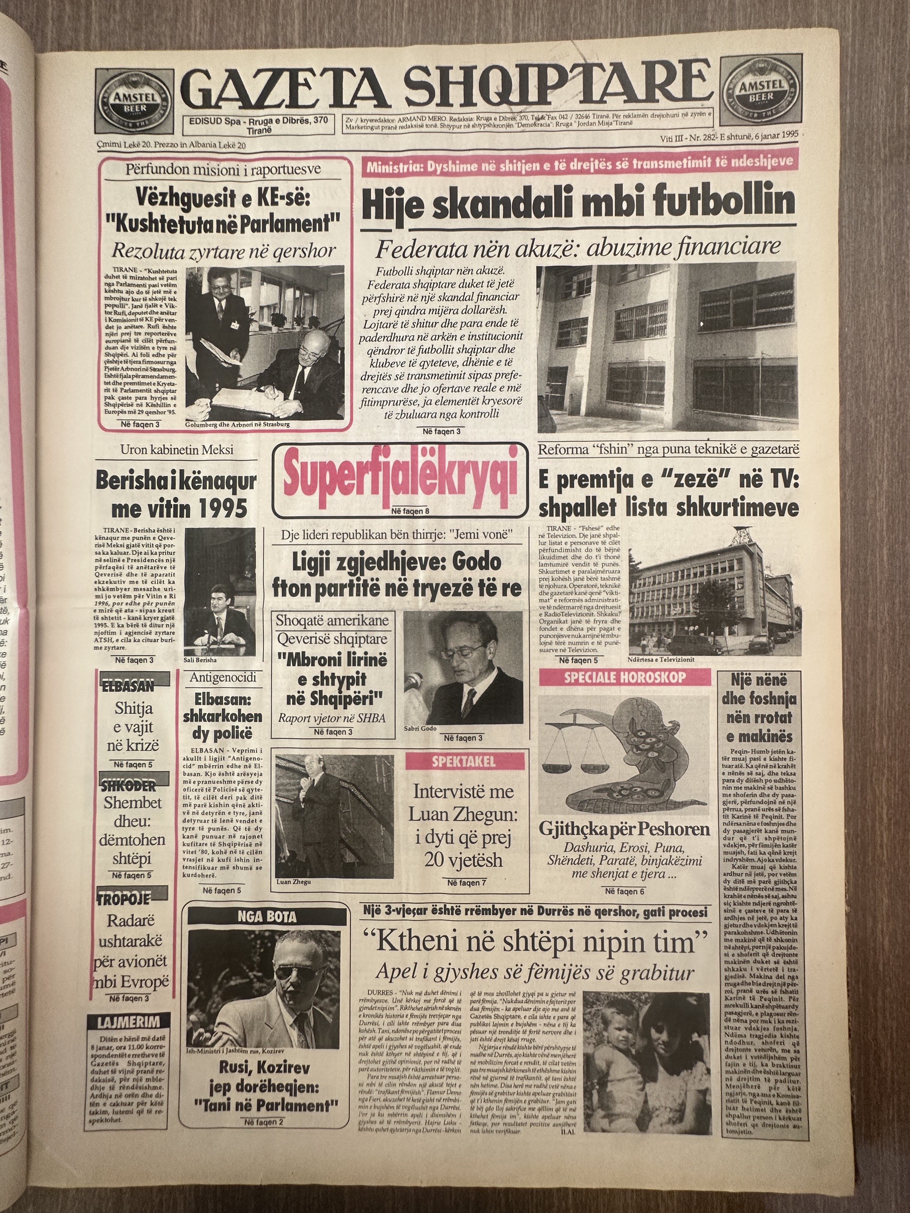 Gazeta Shqiptare 1995-01-06
