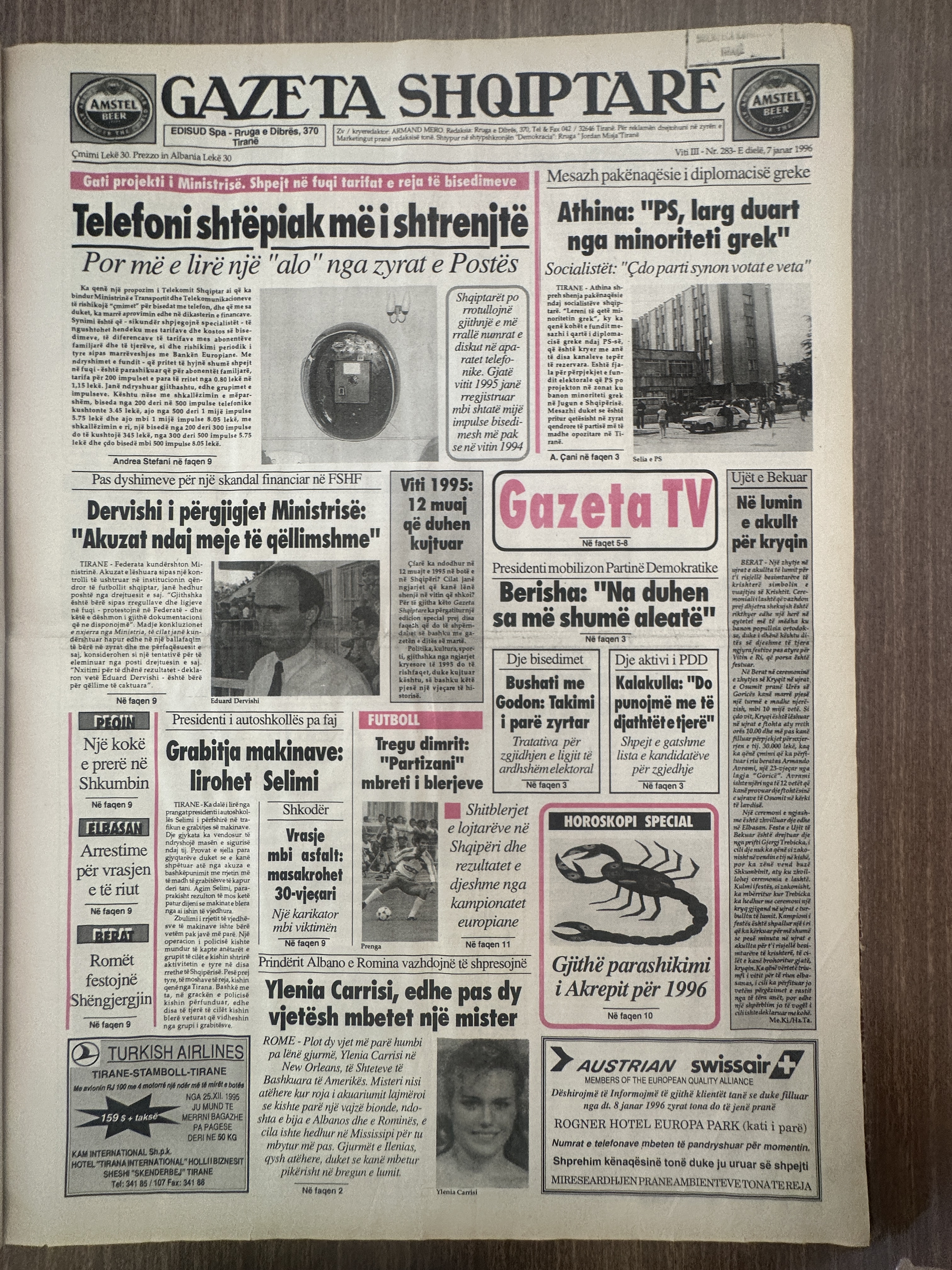 Gazeta Shqiptare 1996-01-07