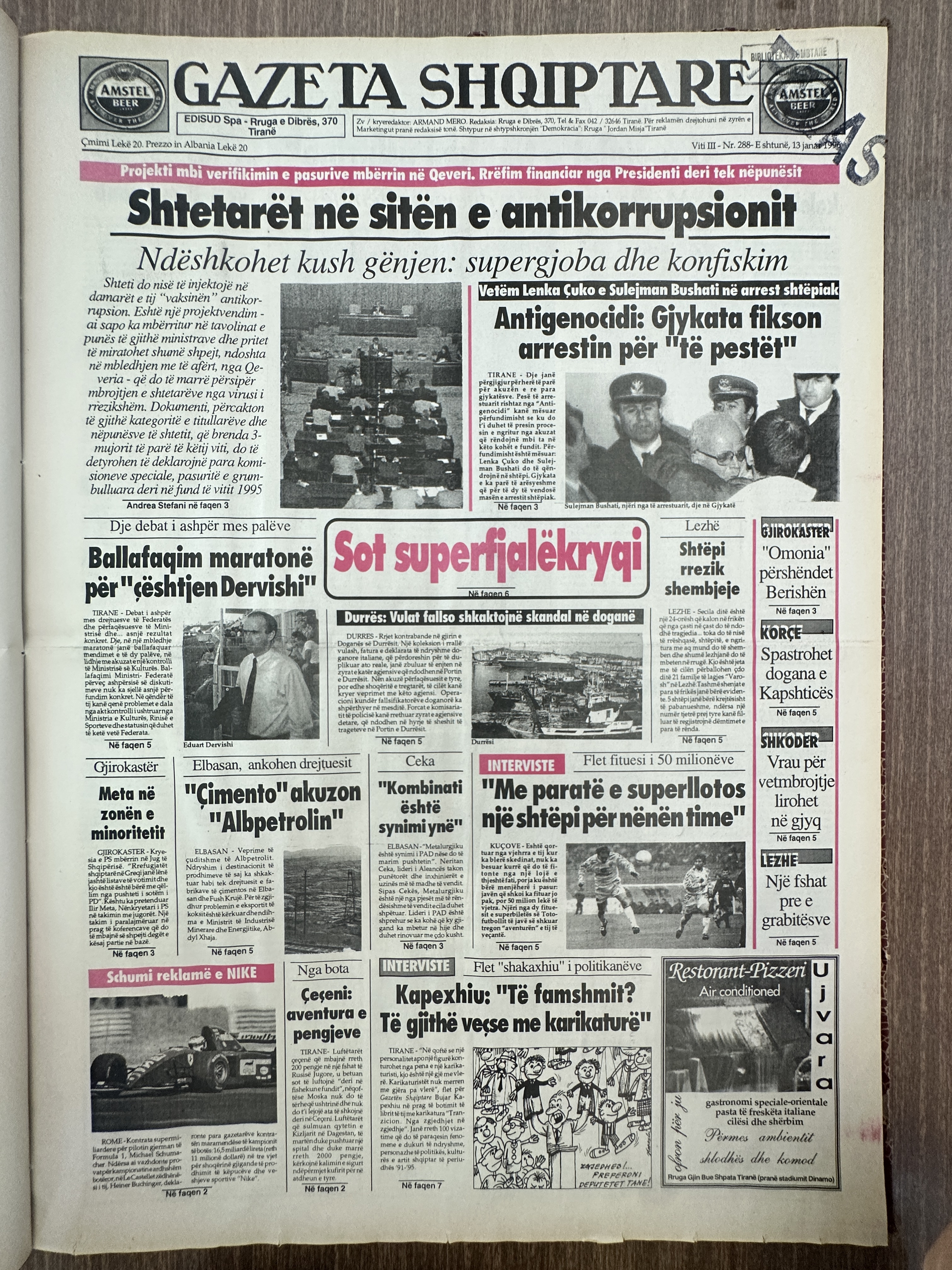 Gazeta Shqiptare 1996-01-13