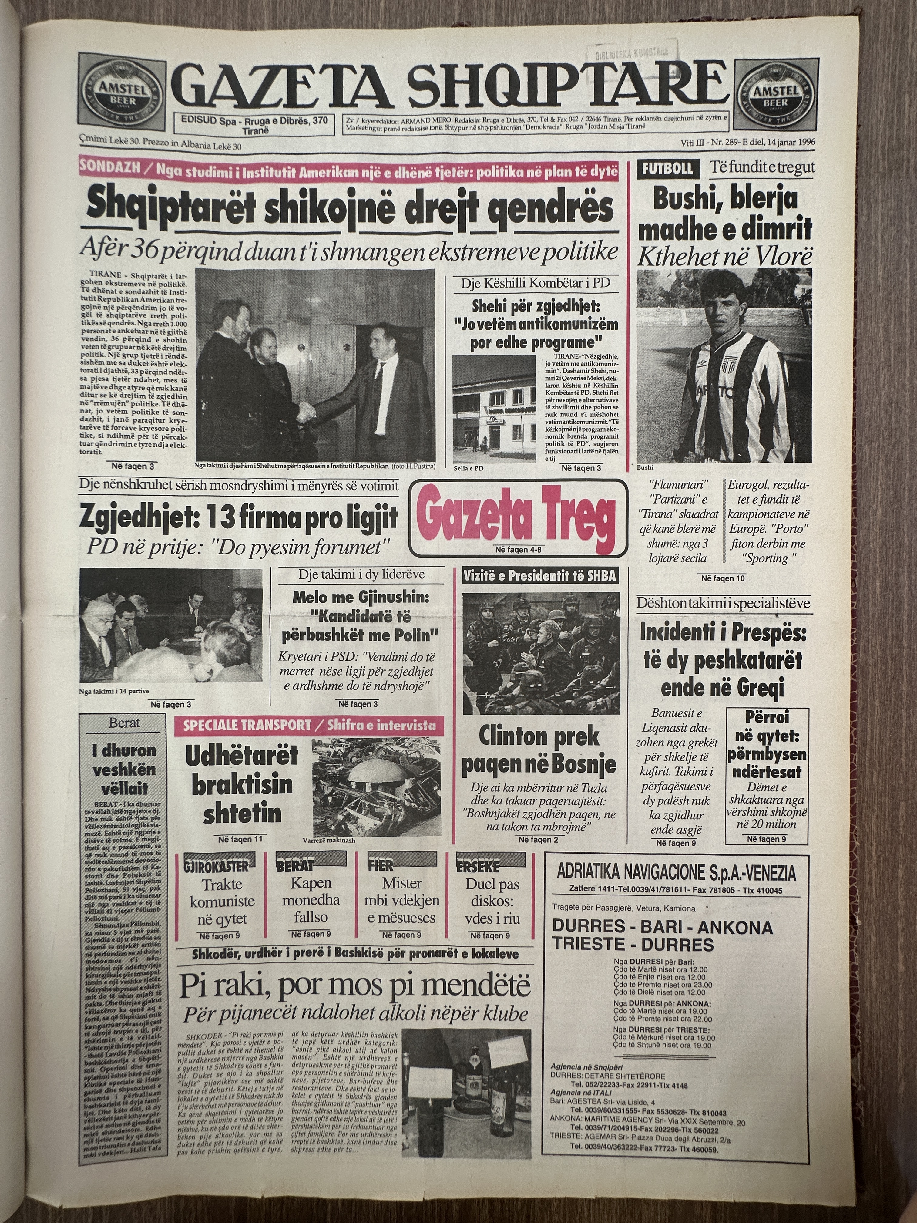Gazeta Shqiptare 1996-01-14