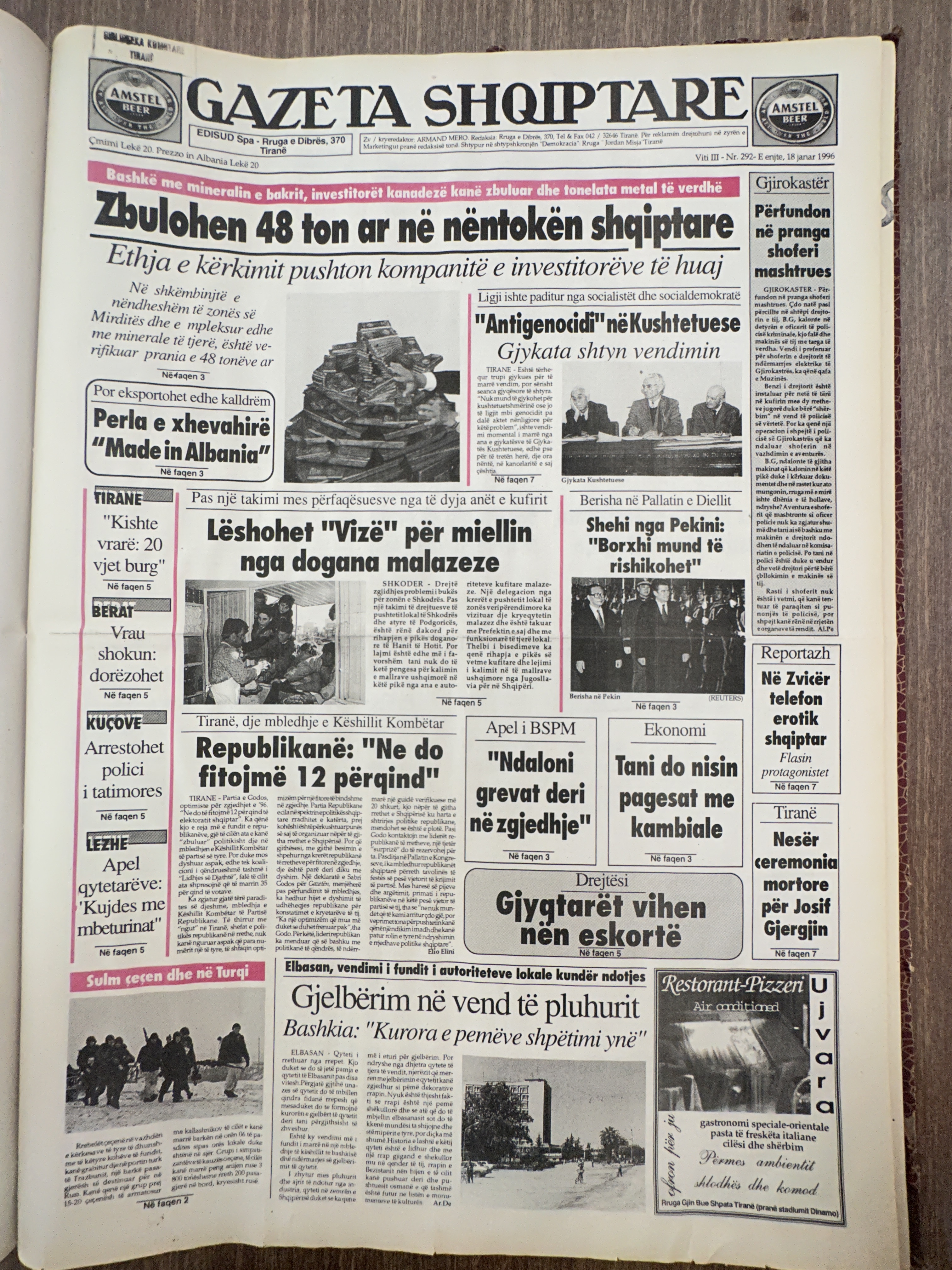 Gazeta Shqiptare 1996-01-18
