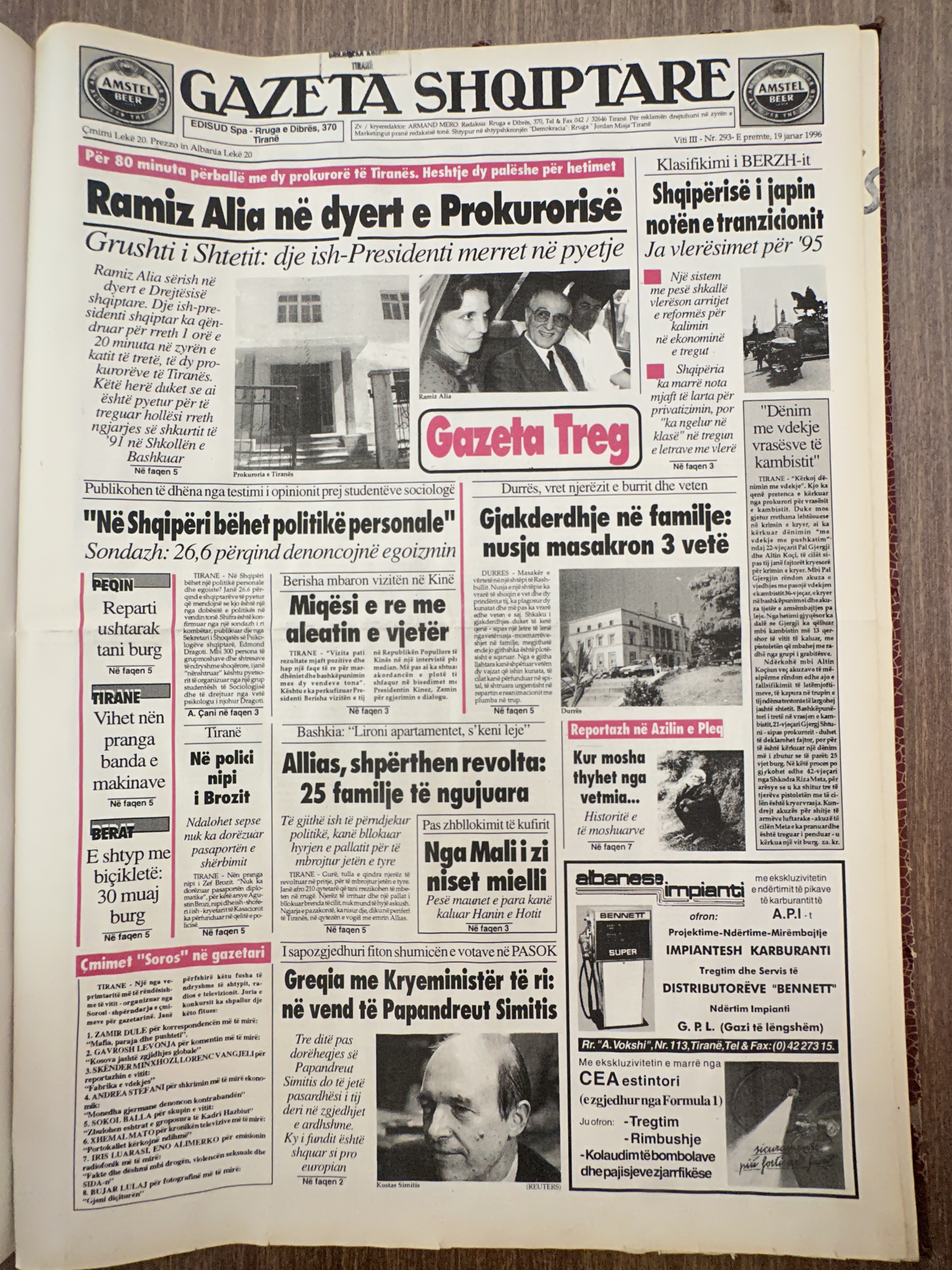 Gazeta Shqiptare 1996-01-19