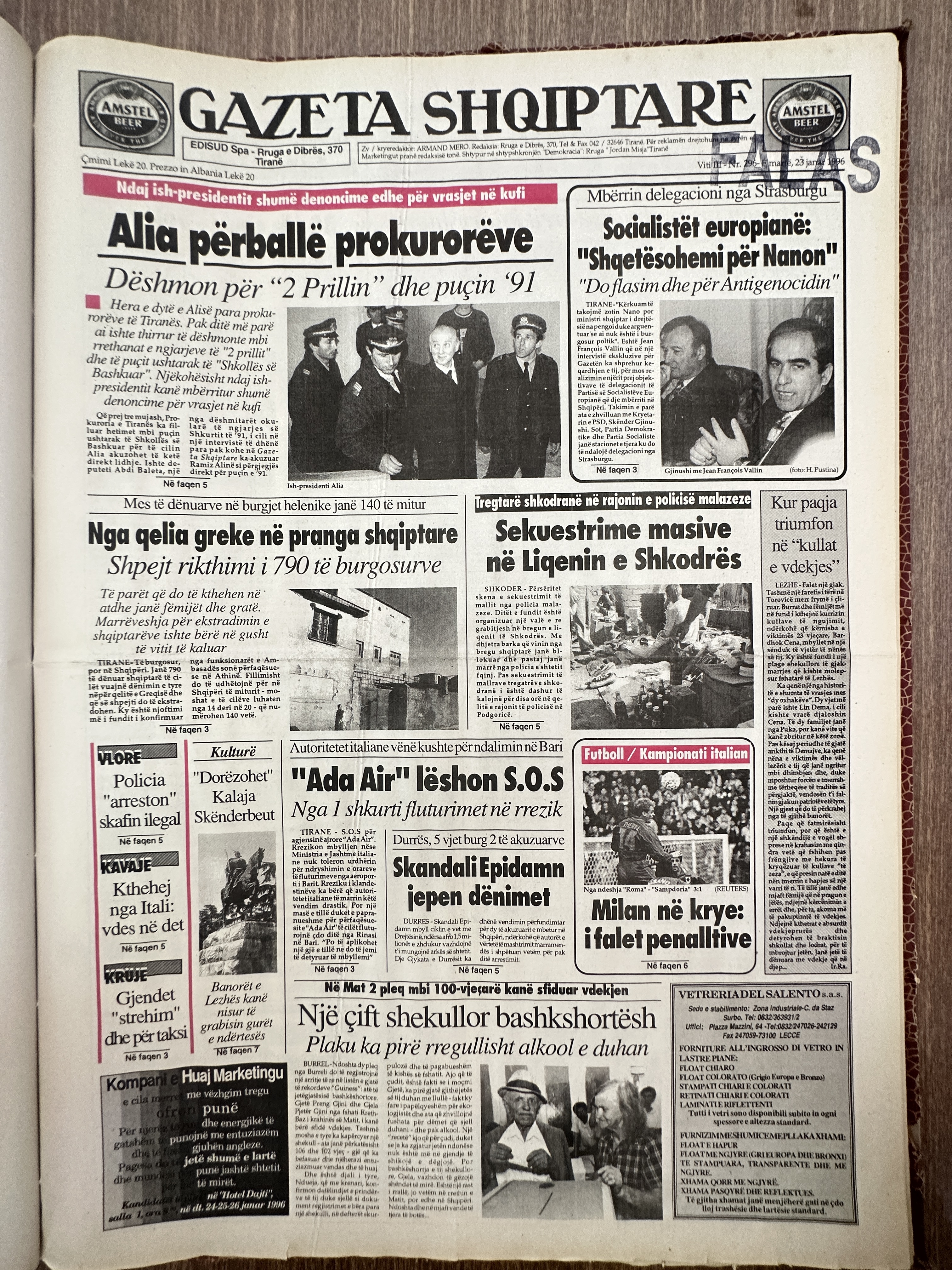 Gazeta Shqiptare 1996-01-23