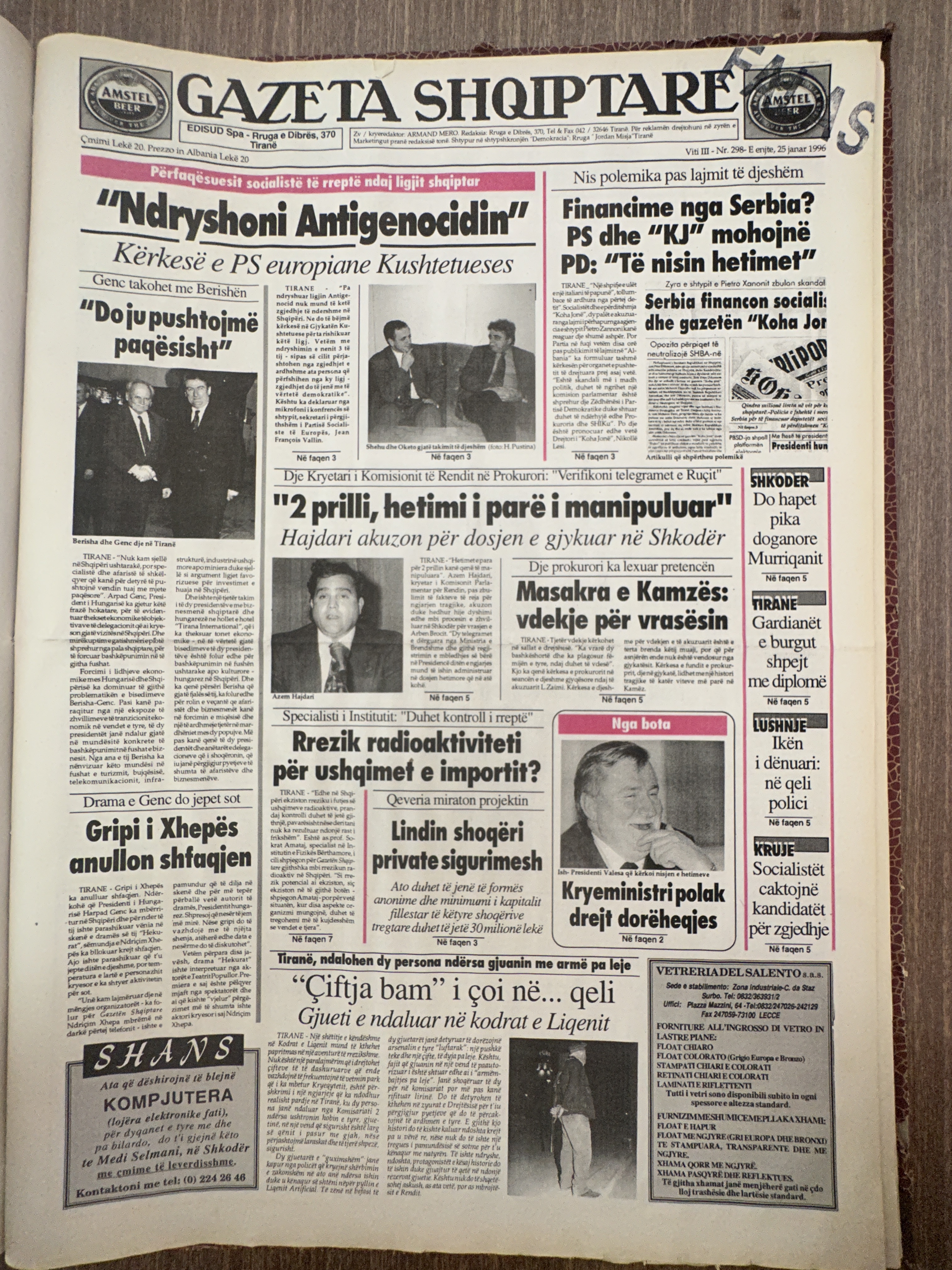 Gazeta Shqiptare 1996-01-25