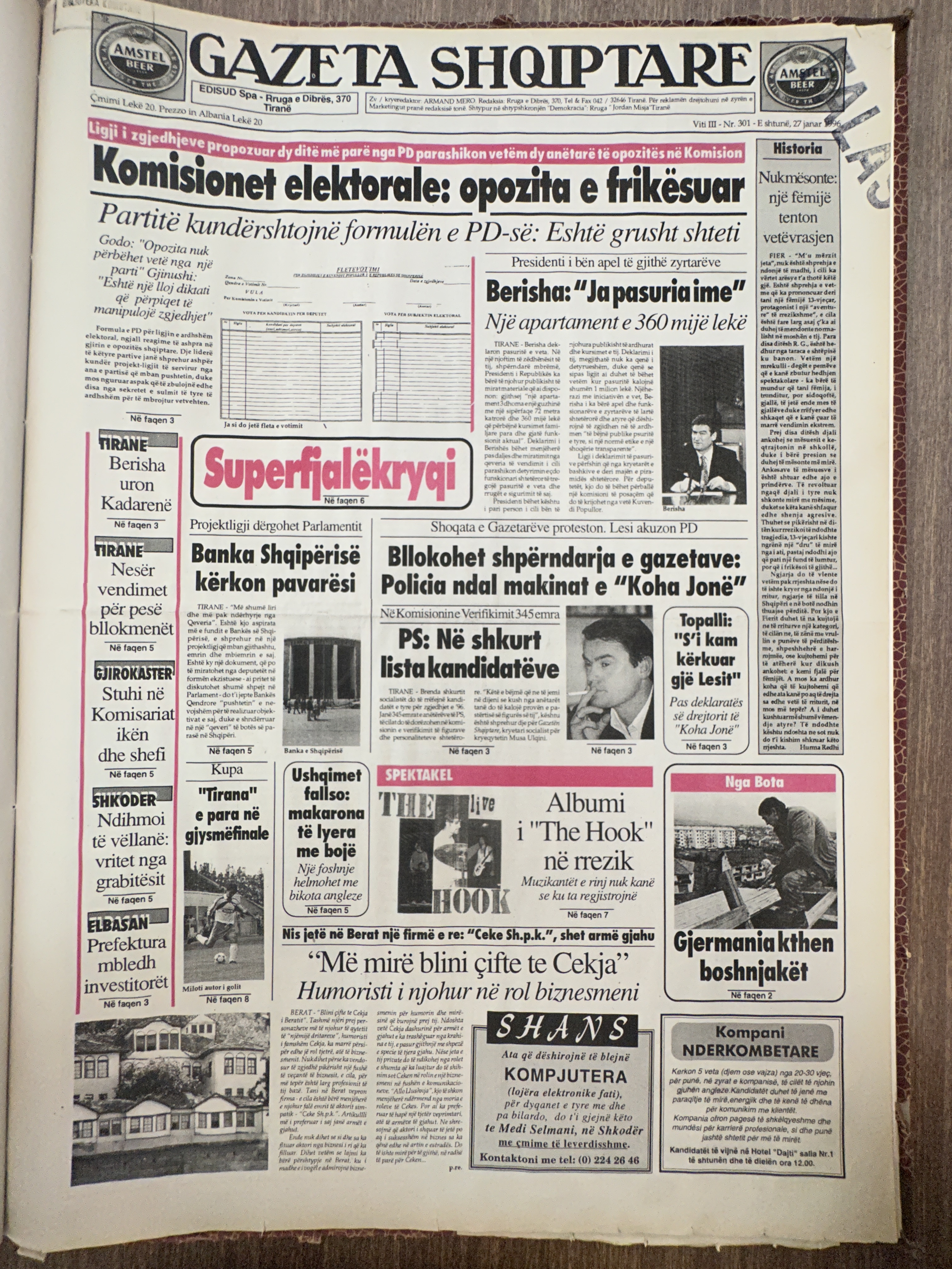 Gazeta Shqiptare 1996-01-27