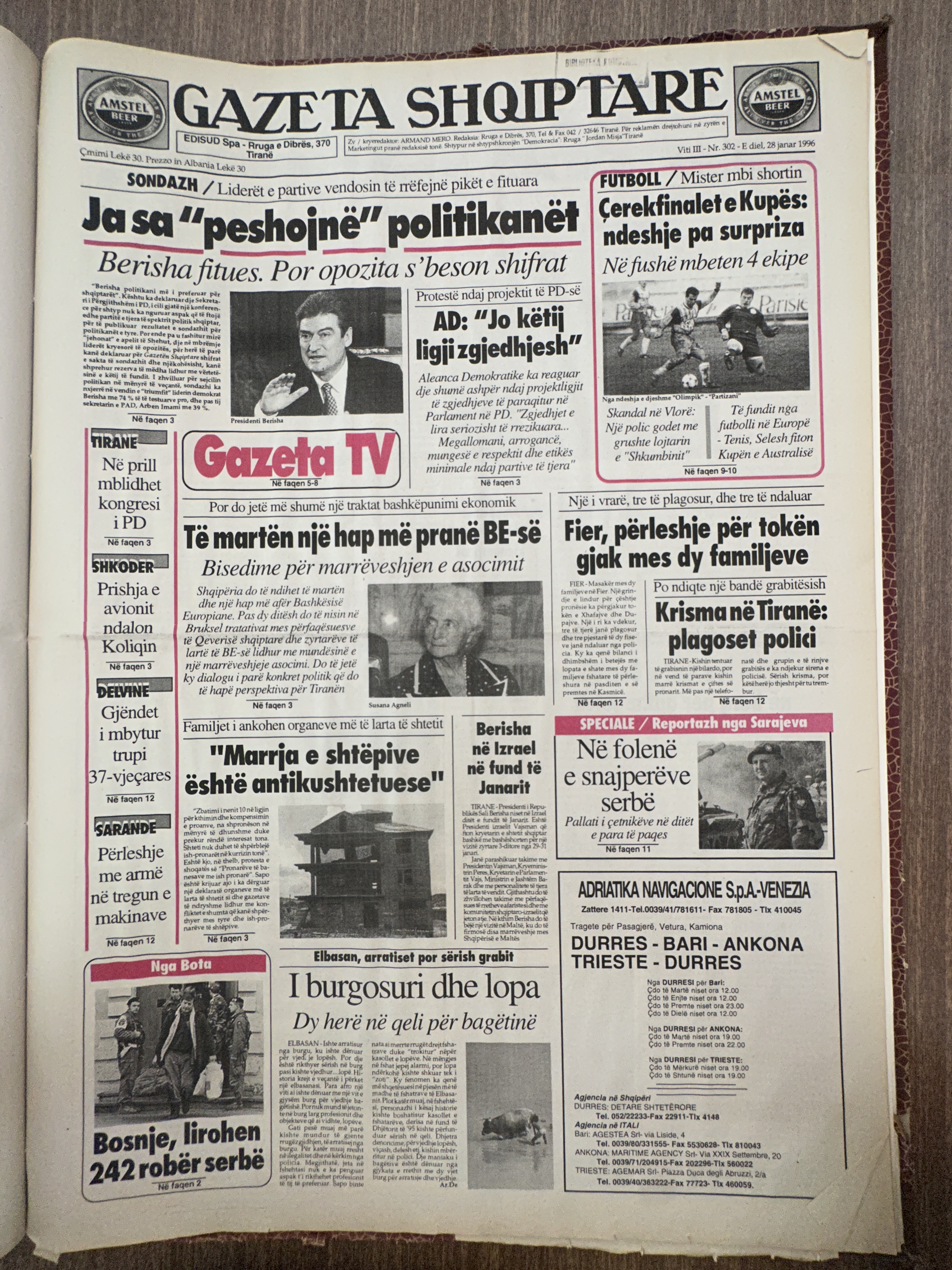 Gazeta Shqiptare 1996-01-28