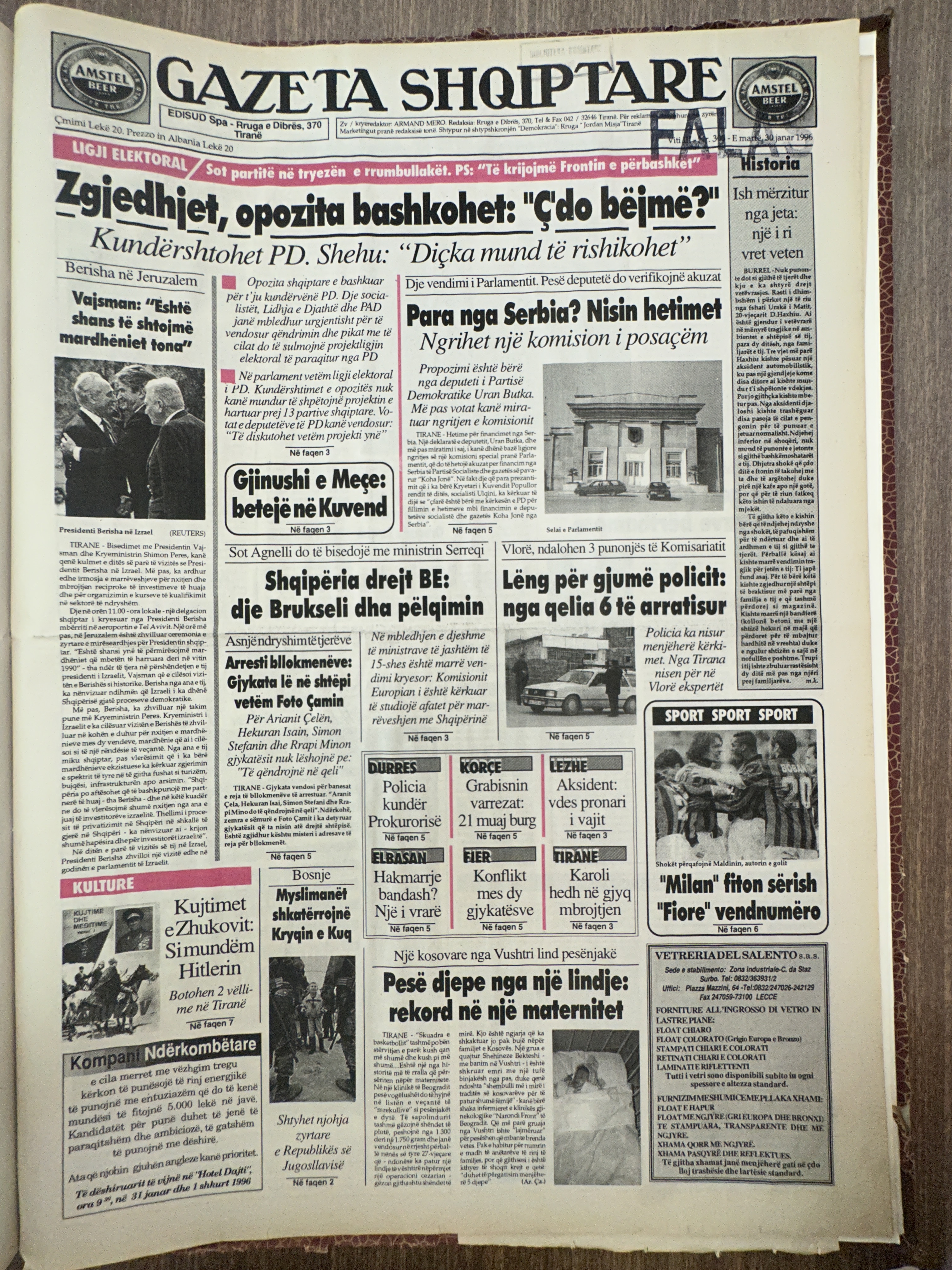Gazeta Shqiptare 1996-01-30