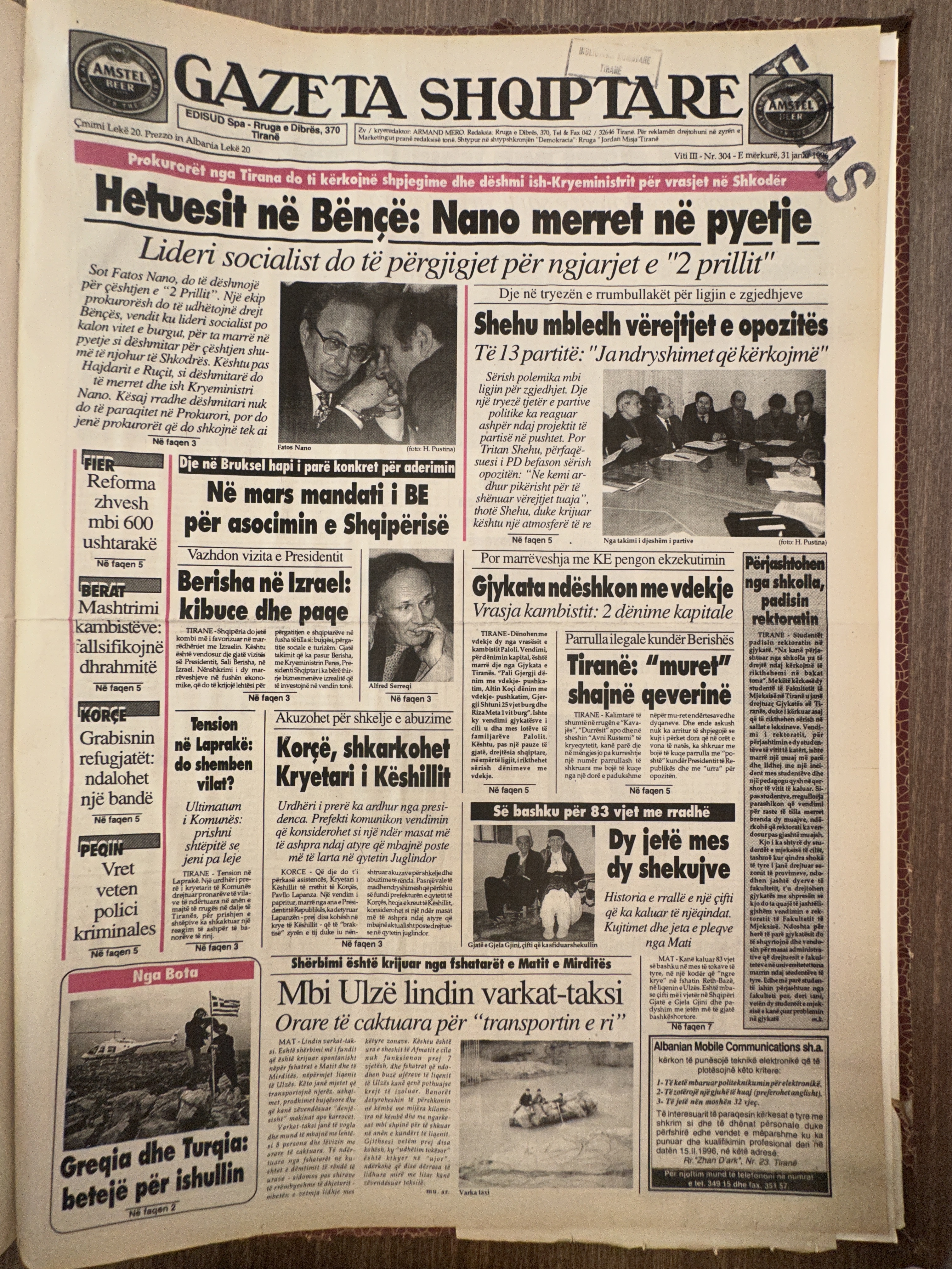 Gazeta Shqiptare 1996-01-31