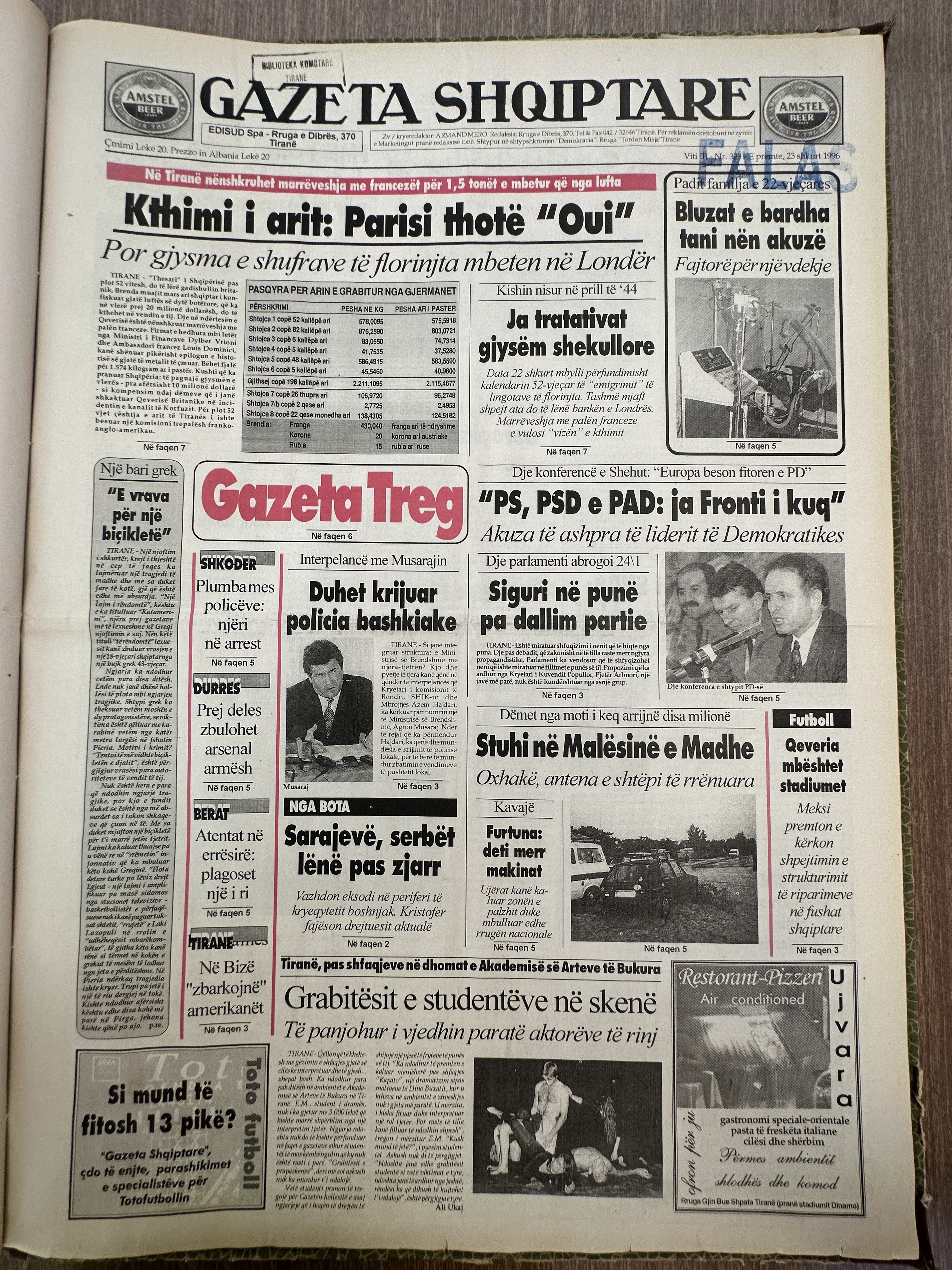 Gazeta Shqiptare 2001-01-20