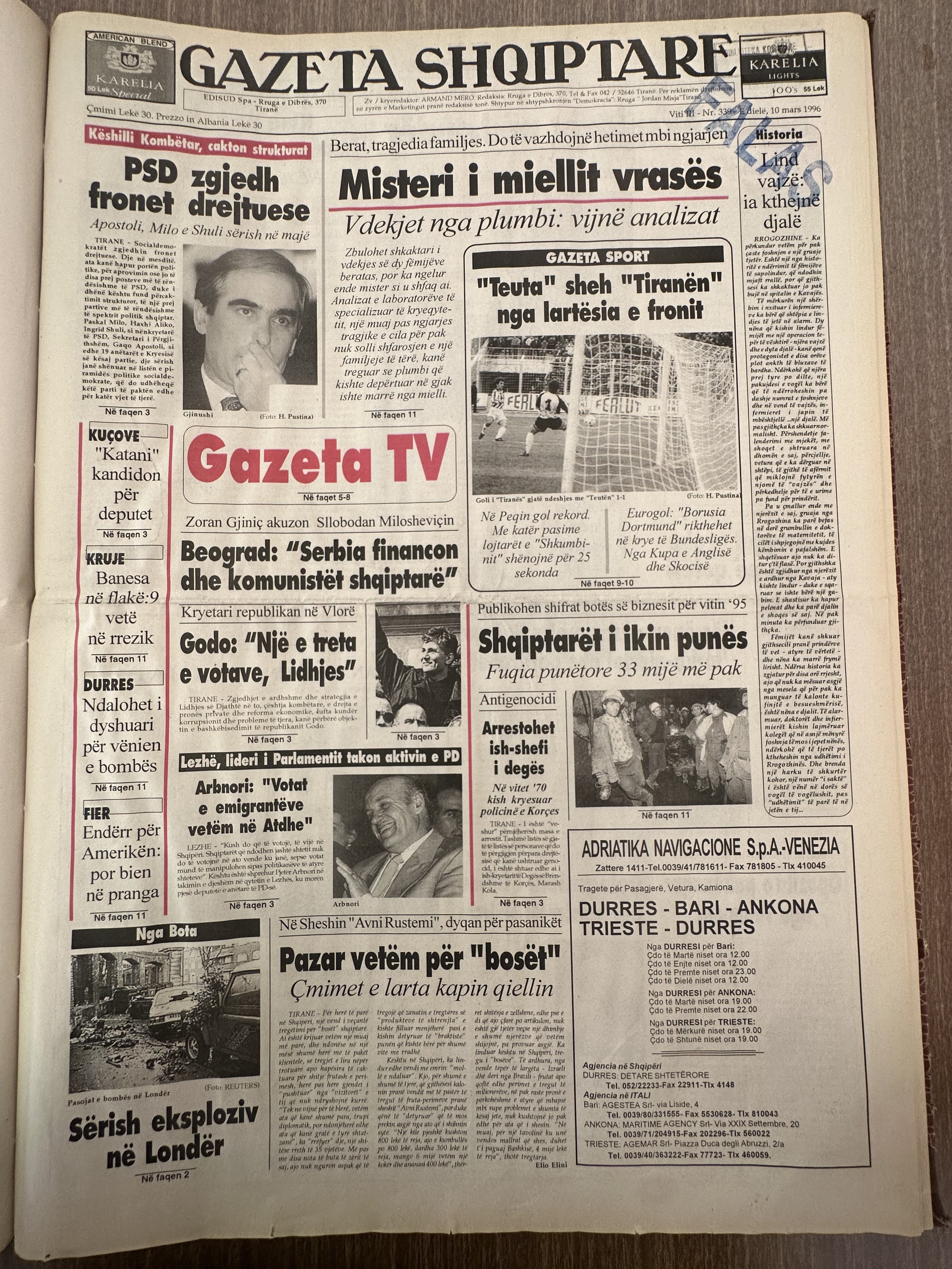 Gazeta Shqiptare 1996-03-10