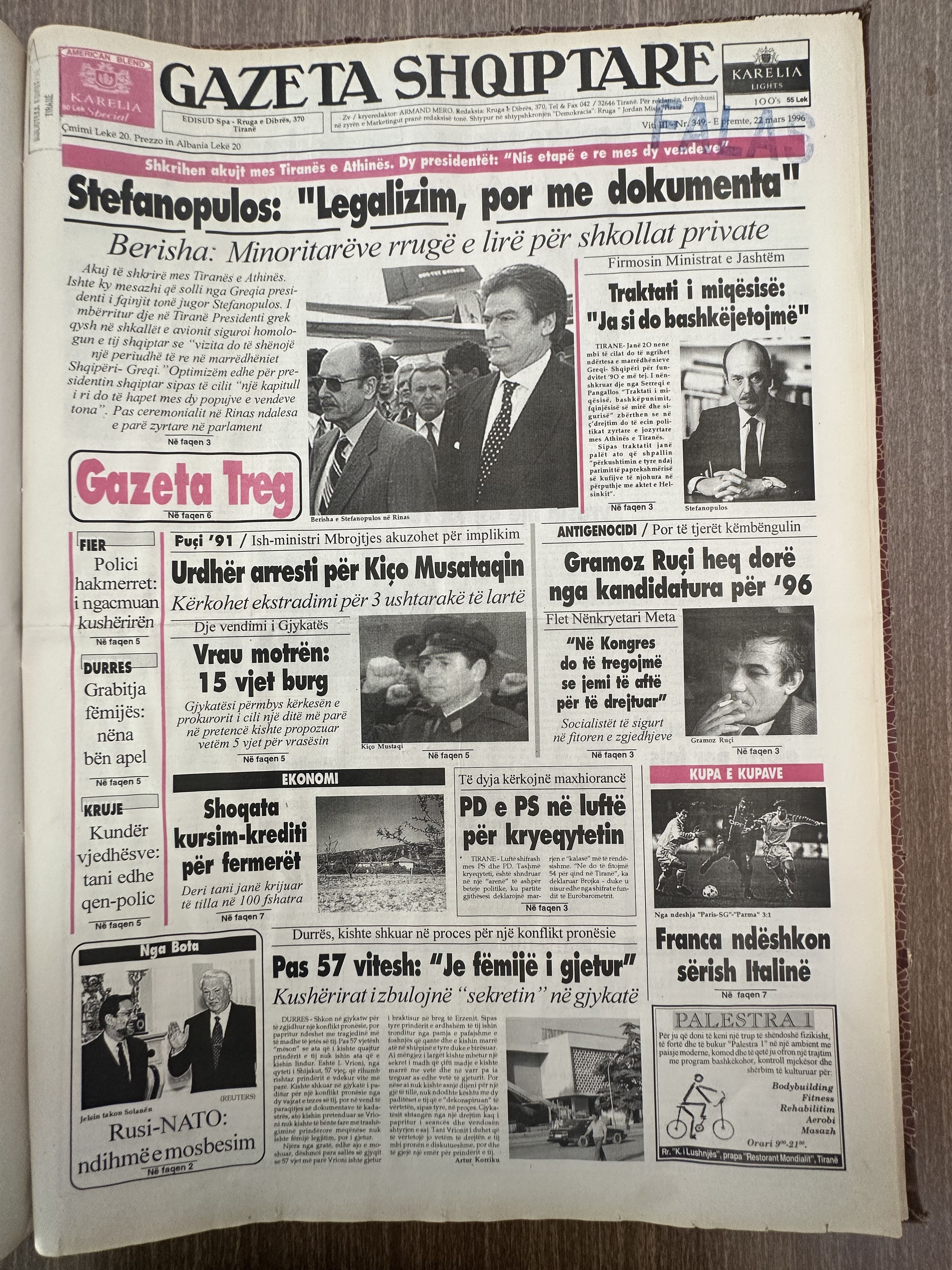 Gazeta Shqiptare 1996-03-22