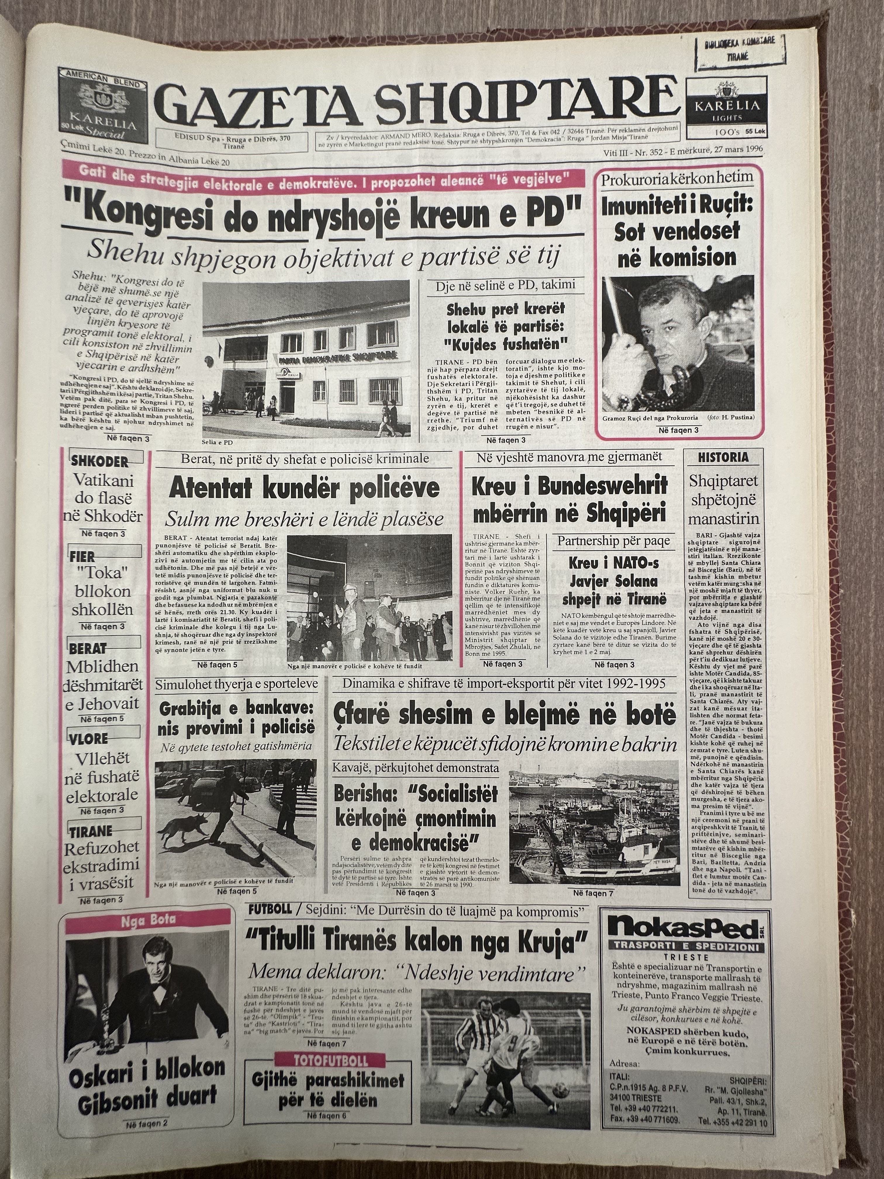 Gazeta Shqiptare 1996-03-27