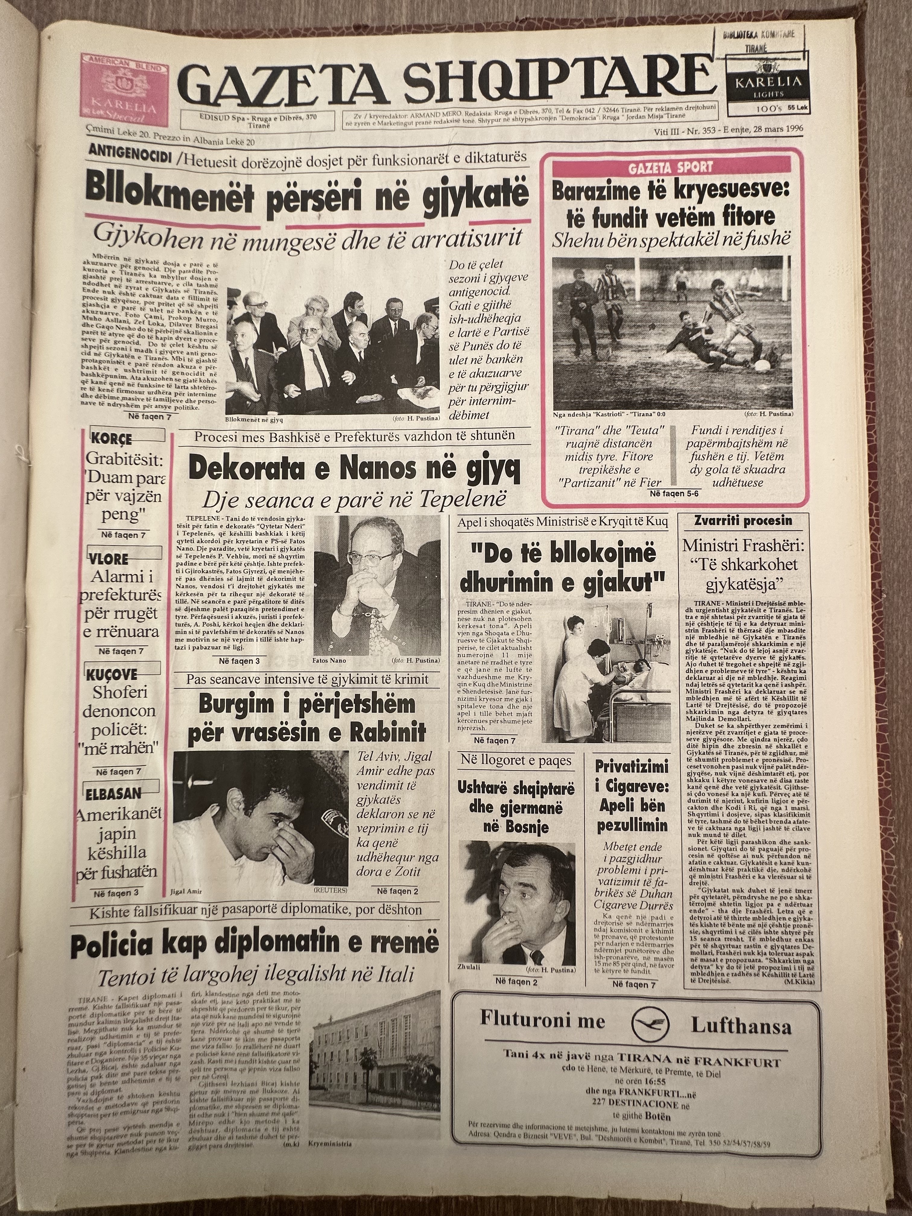 Gazeta Shqiptare 1996-03-28