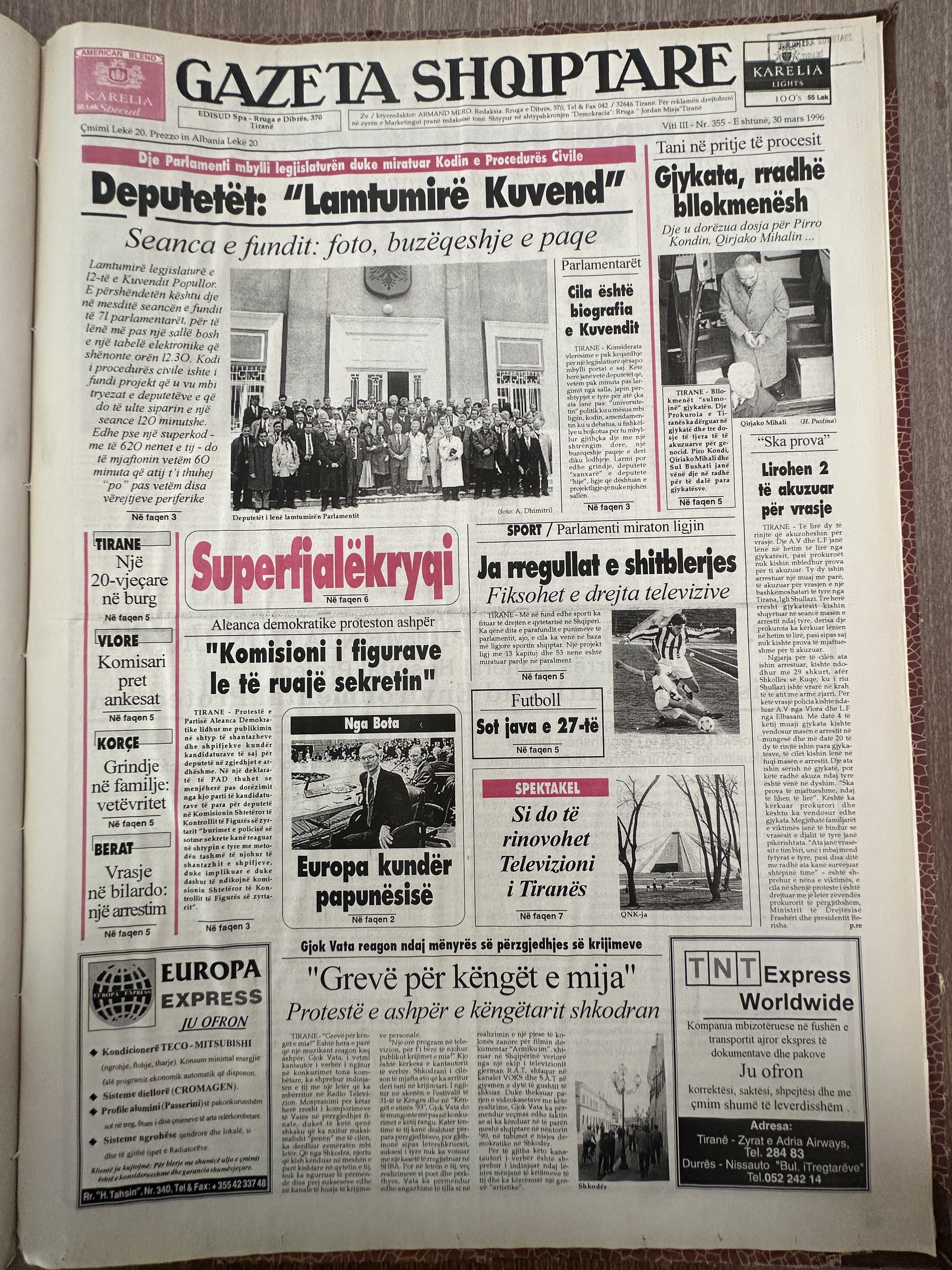 Gazeta Shqiptare 1996-03-30