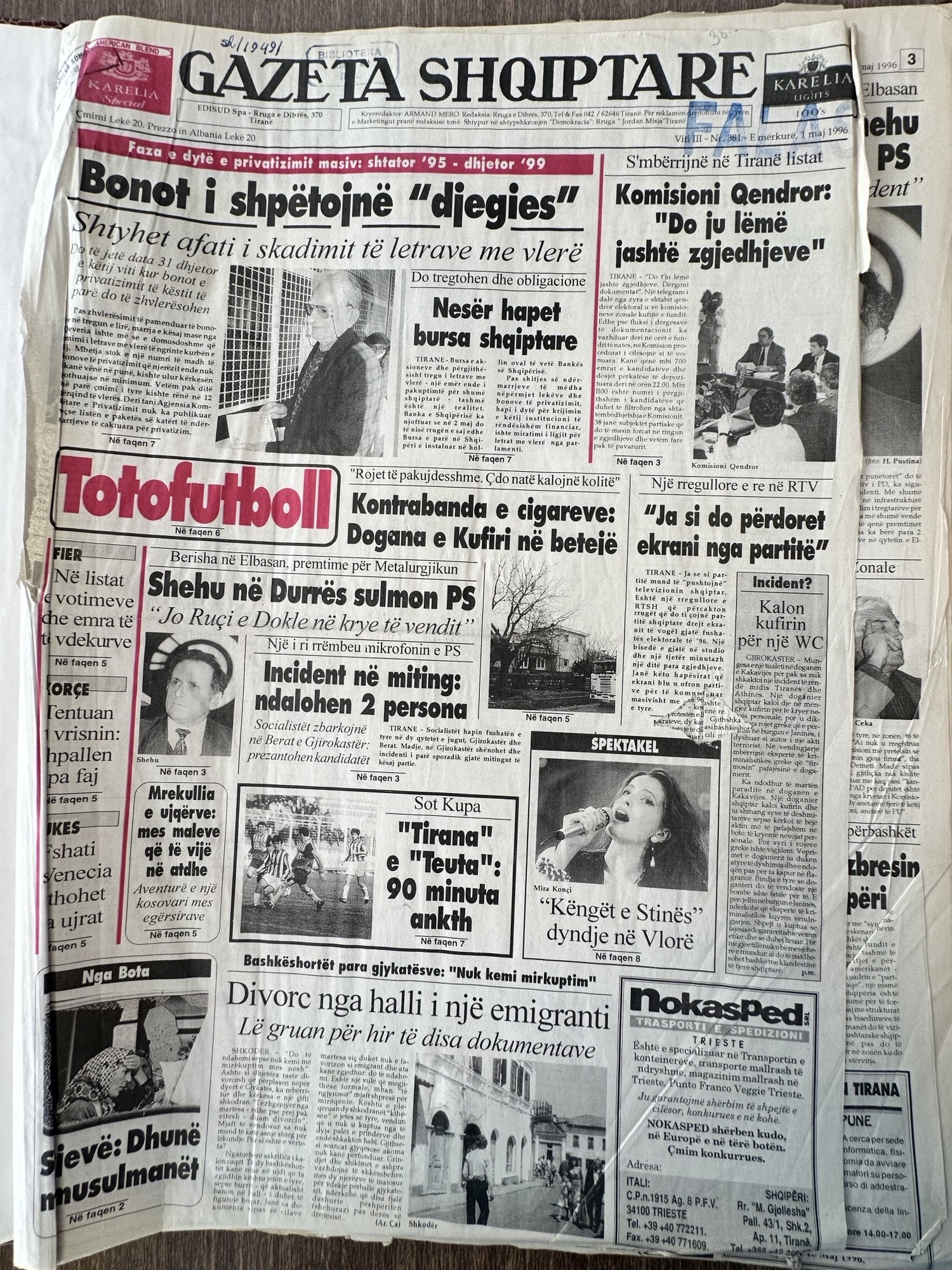 Gazeta Shqiptare 1996-05-01