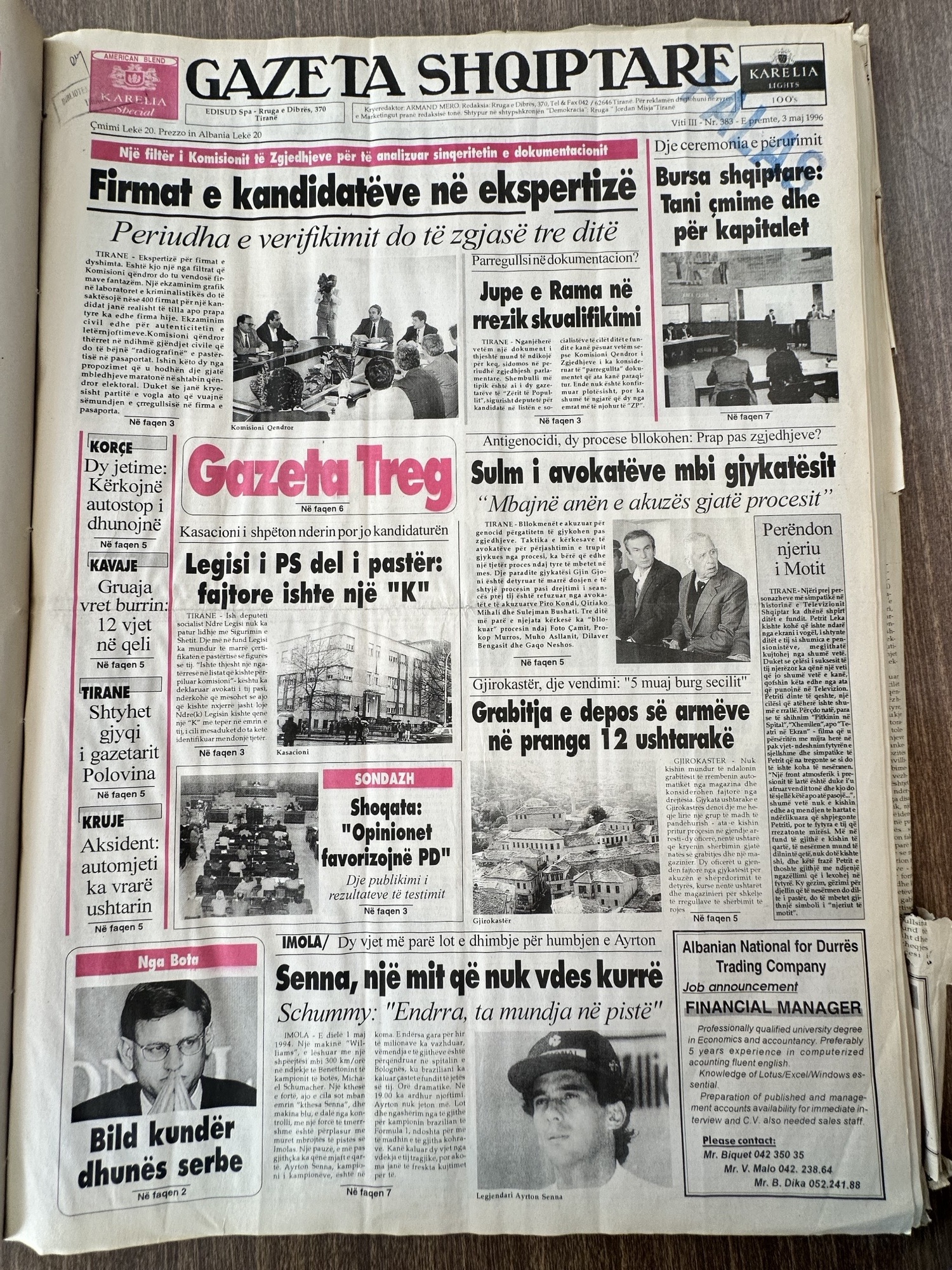 Gazeta Shqiptare 1996-05-03